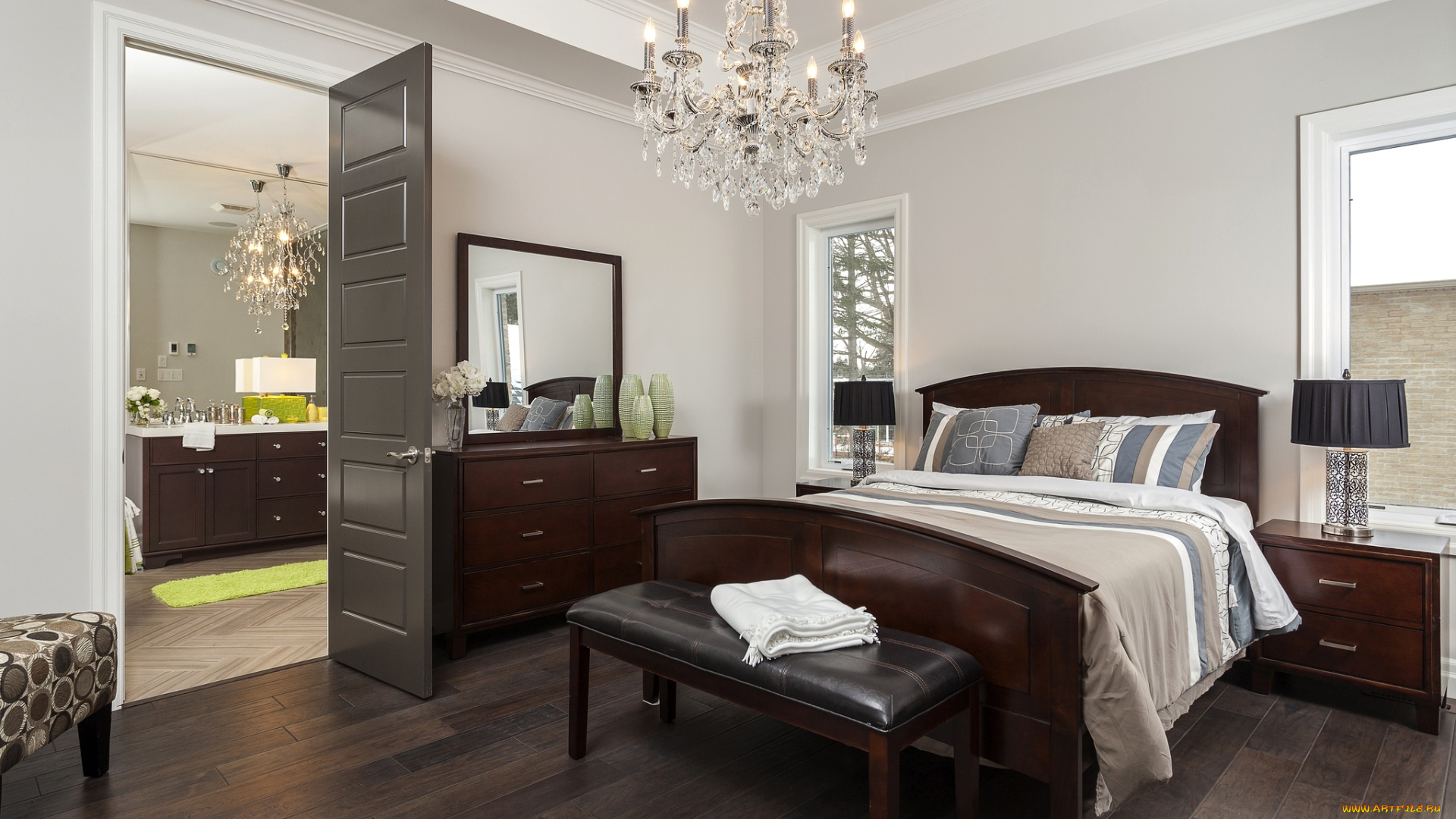 интерьер, спальня, кровать