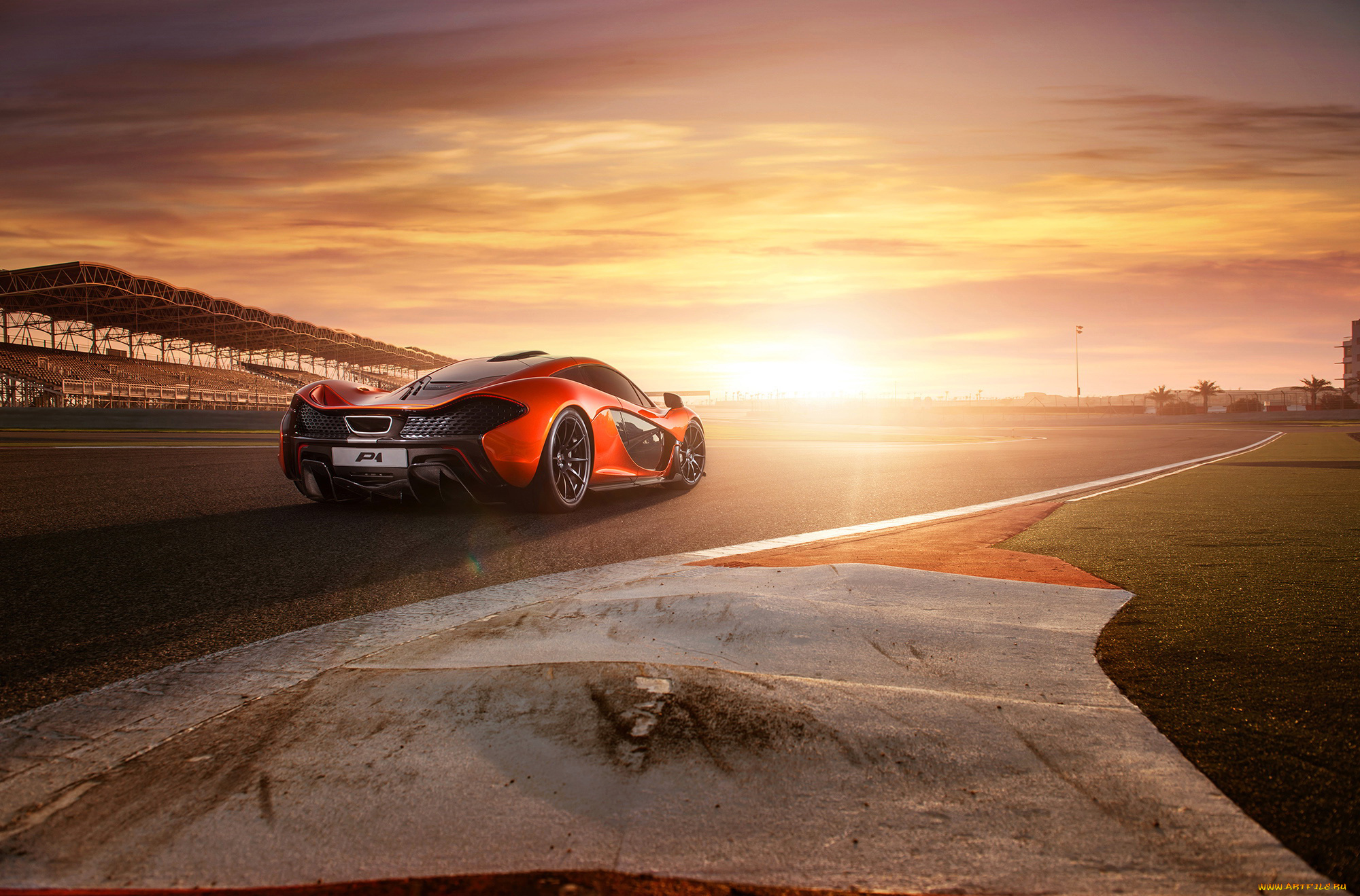2013, mclaren, p1, автомобили, mclaren, дорога, закат, p1