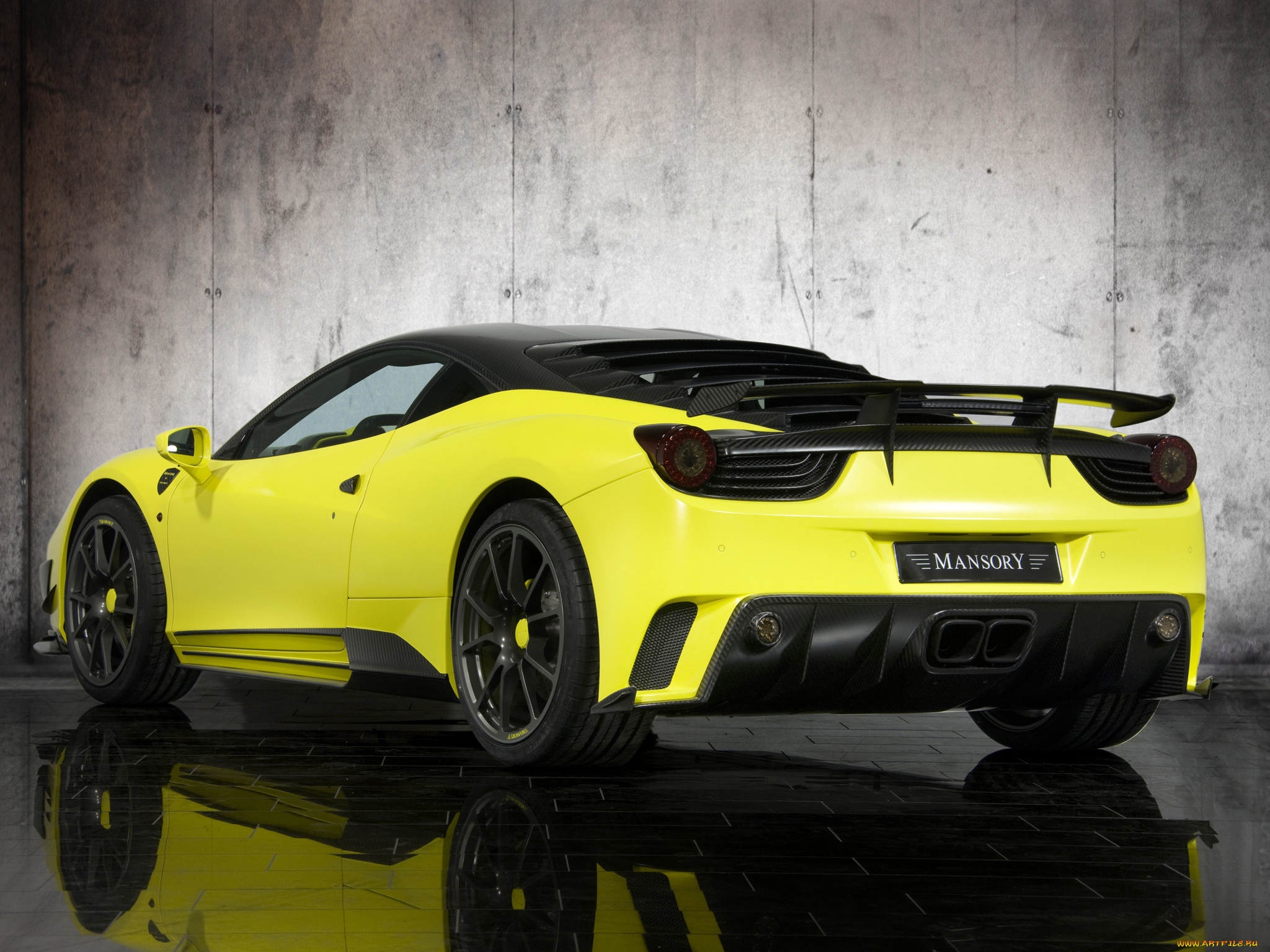 автомобили, ferrari, mansory, siracusa, задняя, часть, желтая