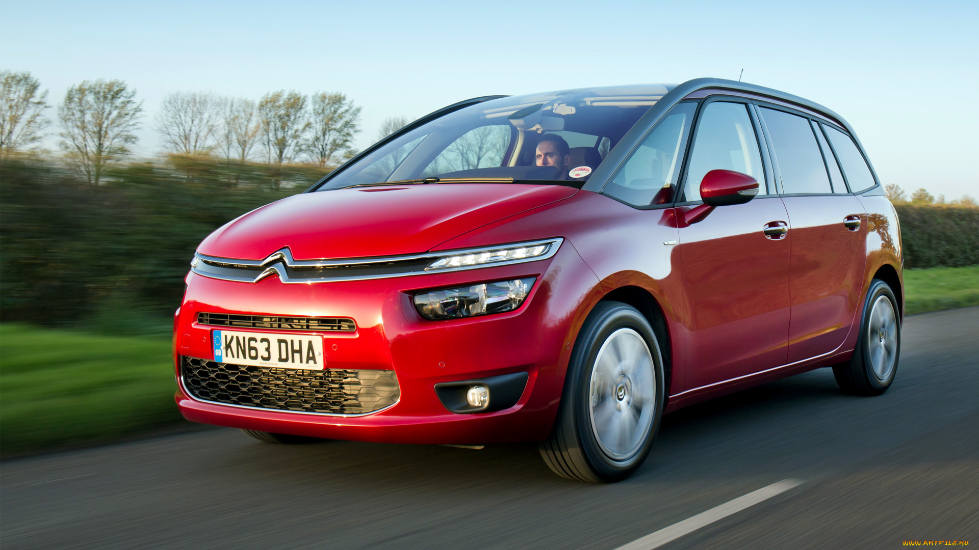 автомобили, citroen, c4, grand, citroеn, красный, 2013г, uk-spec, picasso