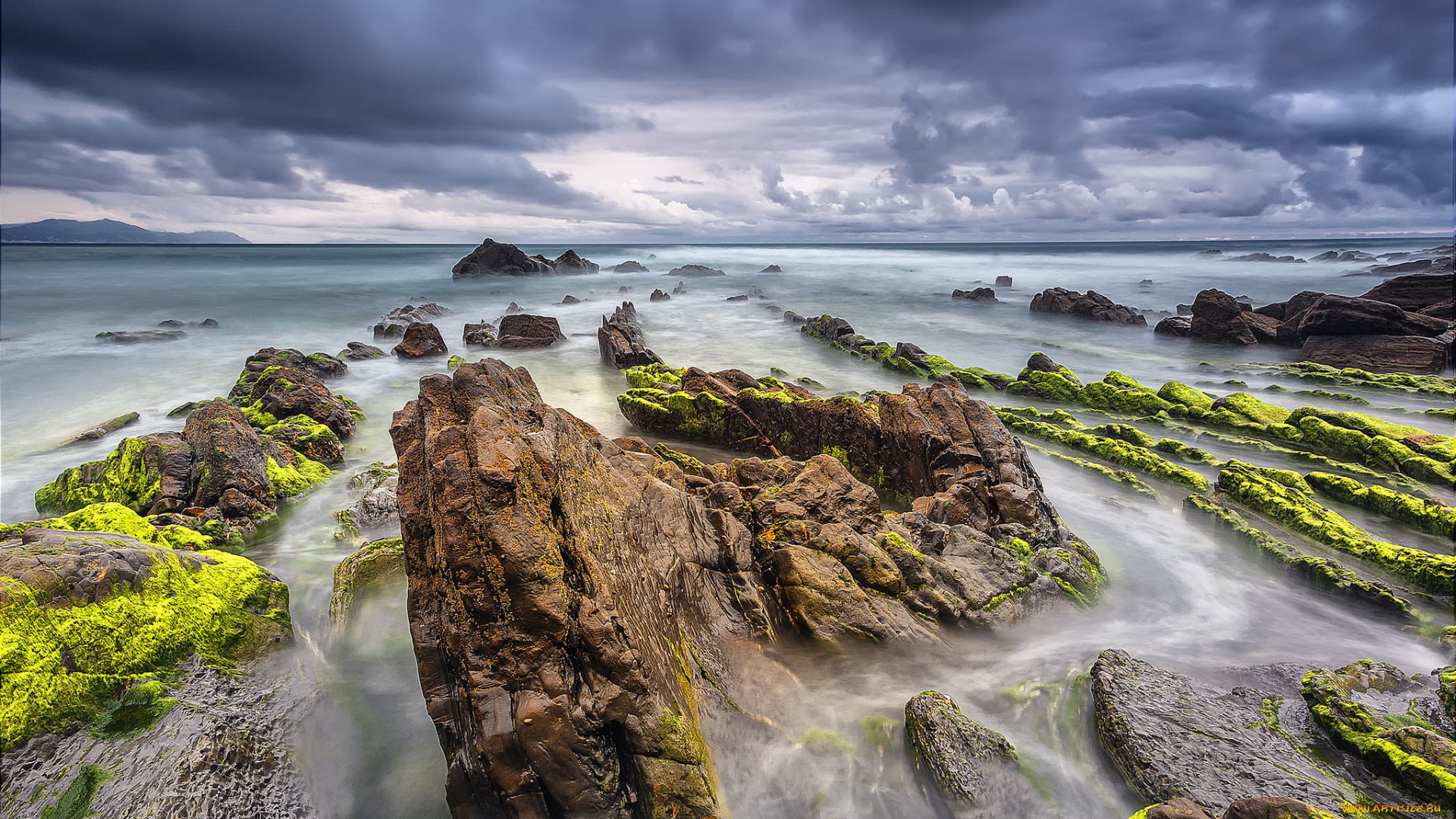 природа, побережье, небо, скалы, камни, облака, море, лето, баррика, испания