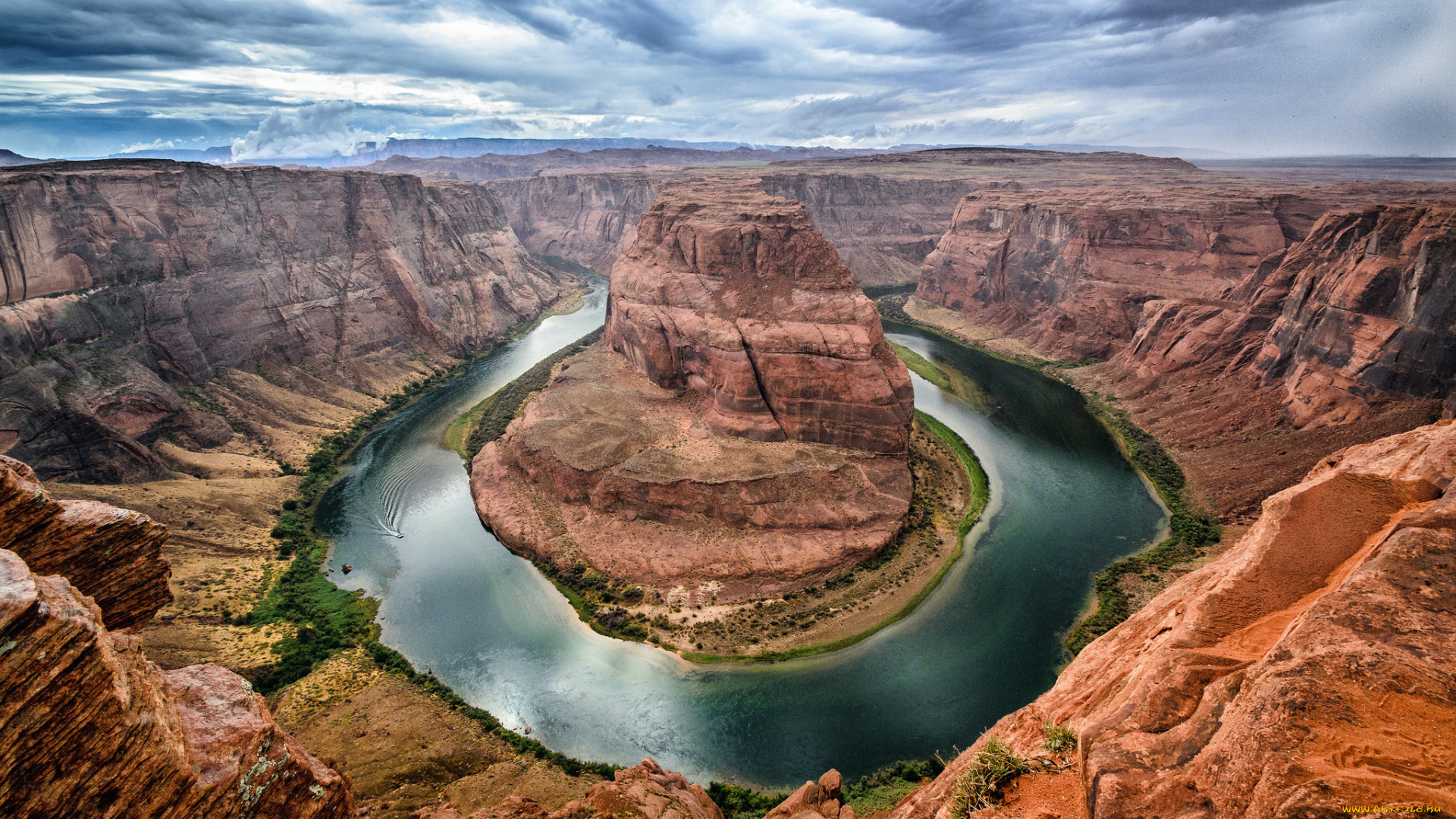 природа, реки, озера, меандр, штат, аризона, сша, плавный, изгиб, русла, колорадо, horseshoe, bend, подкова, каньон, глен