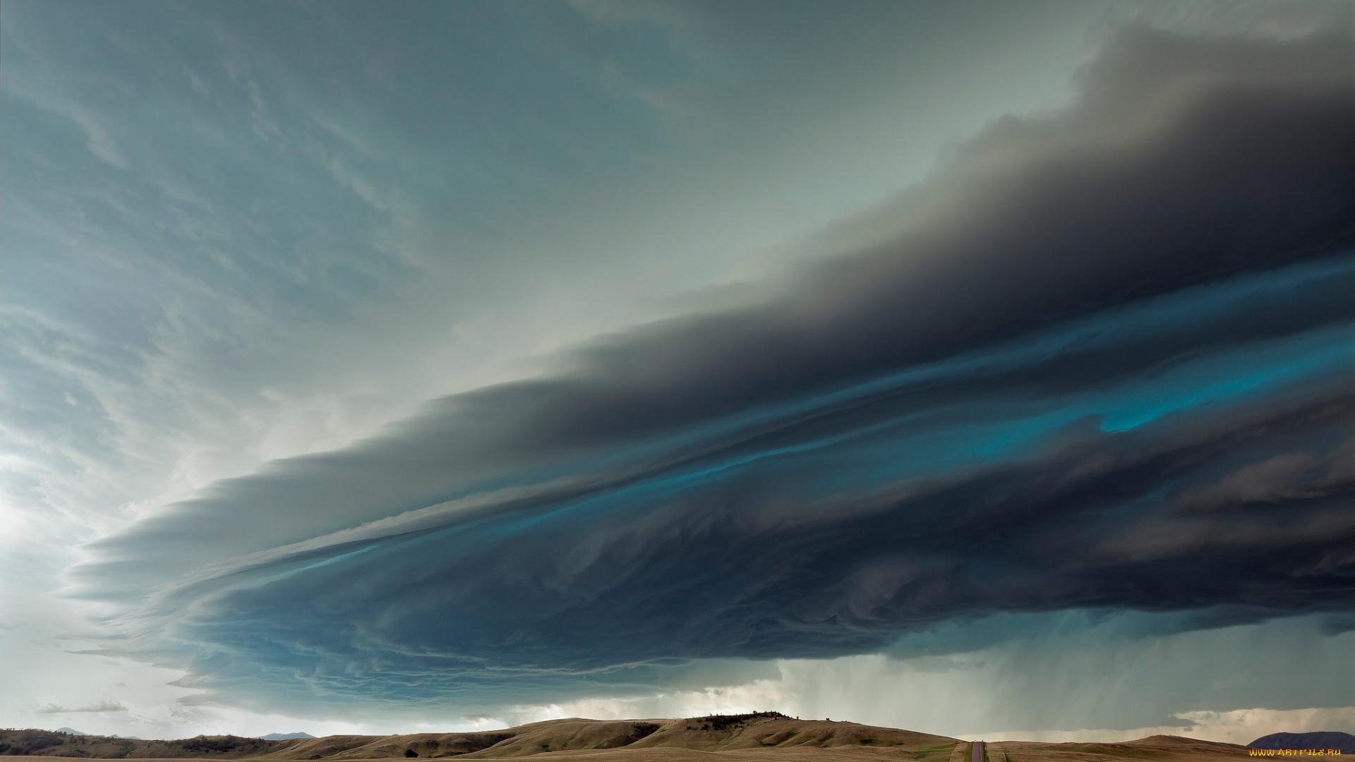 природа, стихия, штат, монтана, сша, шторм, туча, суперселл, облако