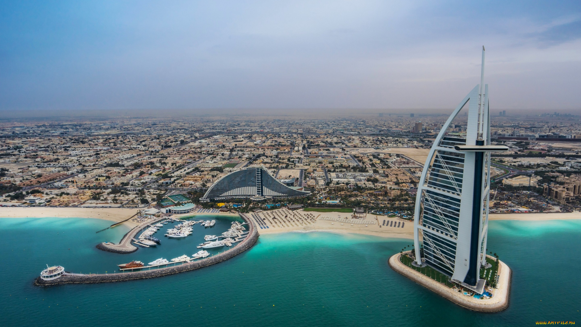 города, дубай, , оаэ, море, дубай, персидский, залив, панорама, бухта, здания, пляж, отели, побережье