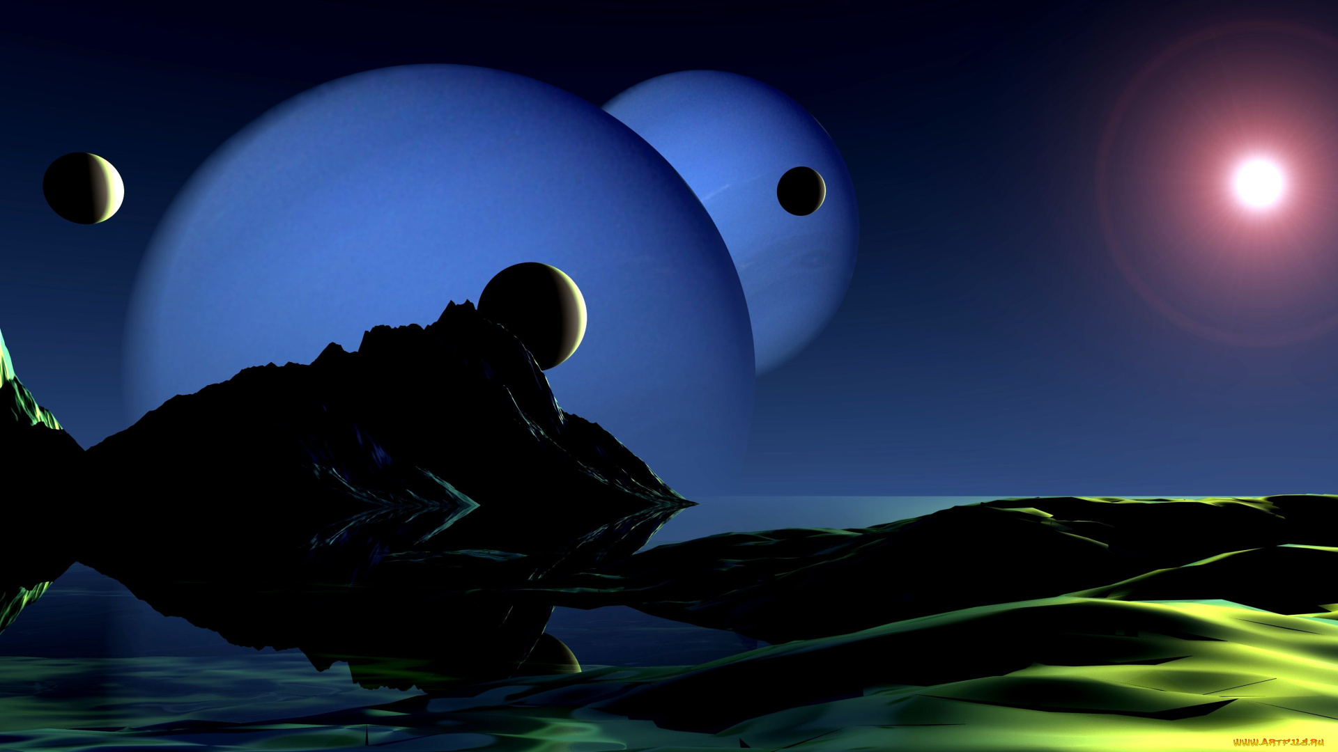 3д, графика, атмосфера, настроение, , atmosphere, , , mood, , планеты, поверхность