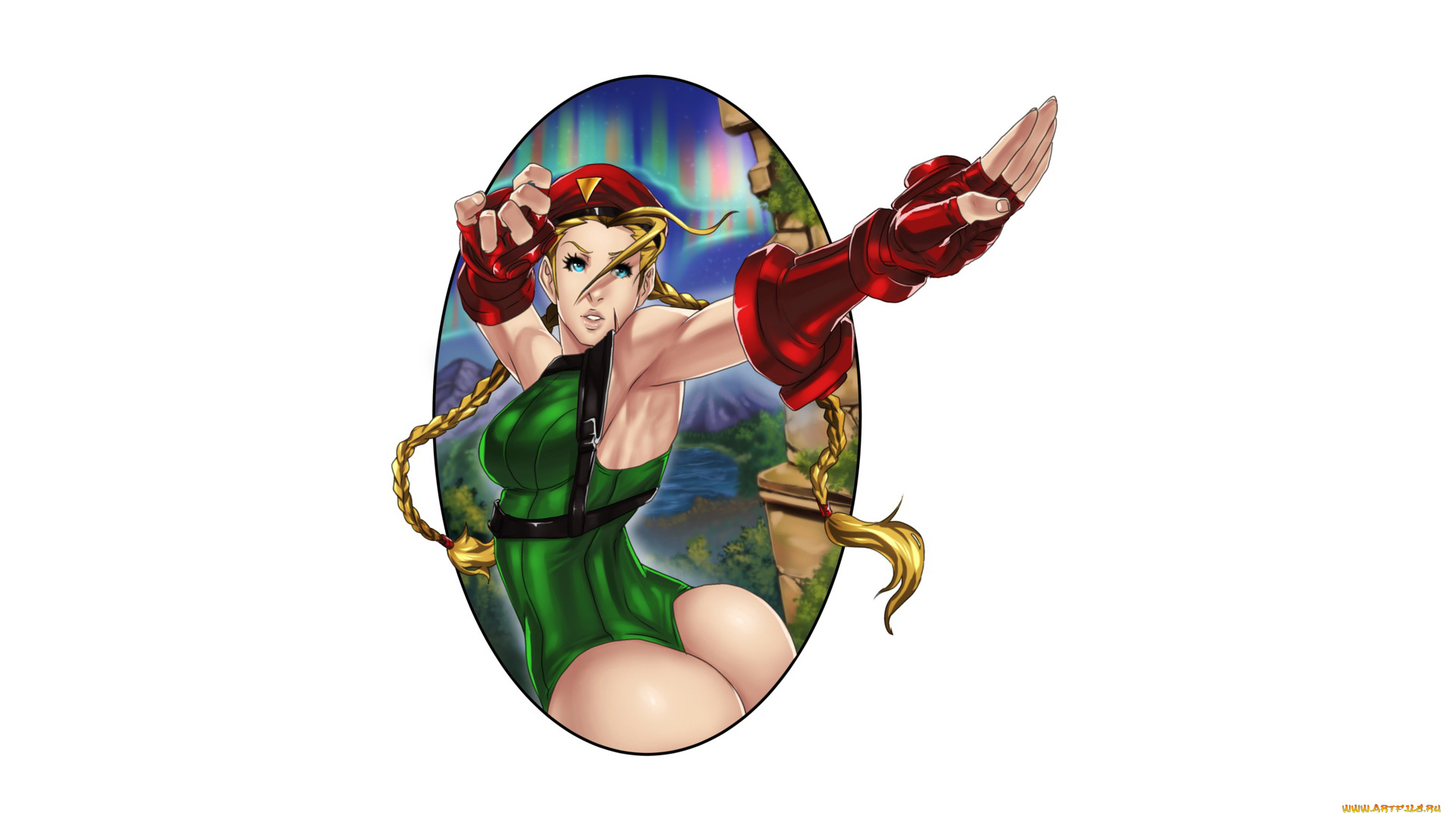 рисованное, комиксы, униформа, взгляд, фон, девушка