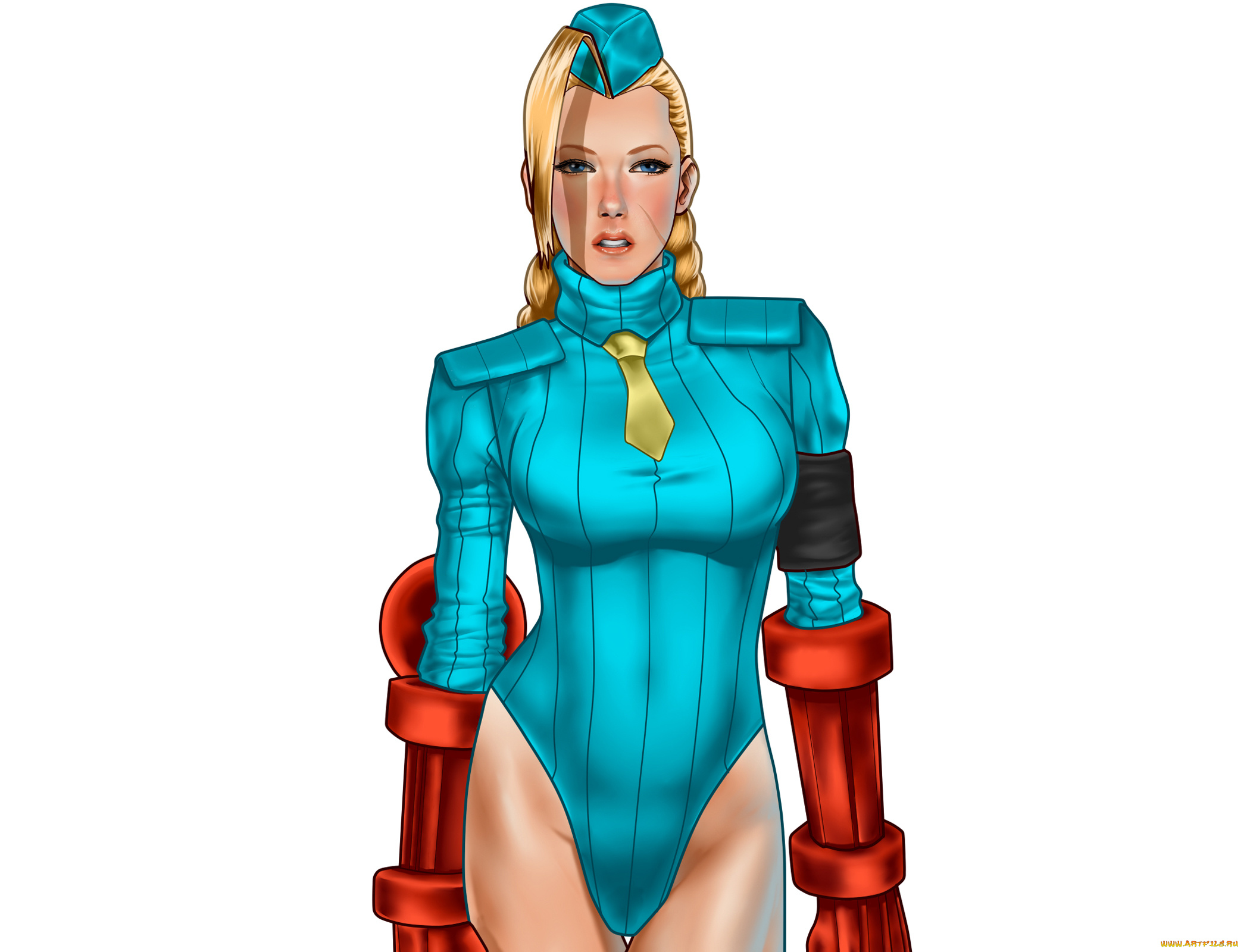 рисованное, комиксы, девушка, фон, взгляд, униформа