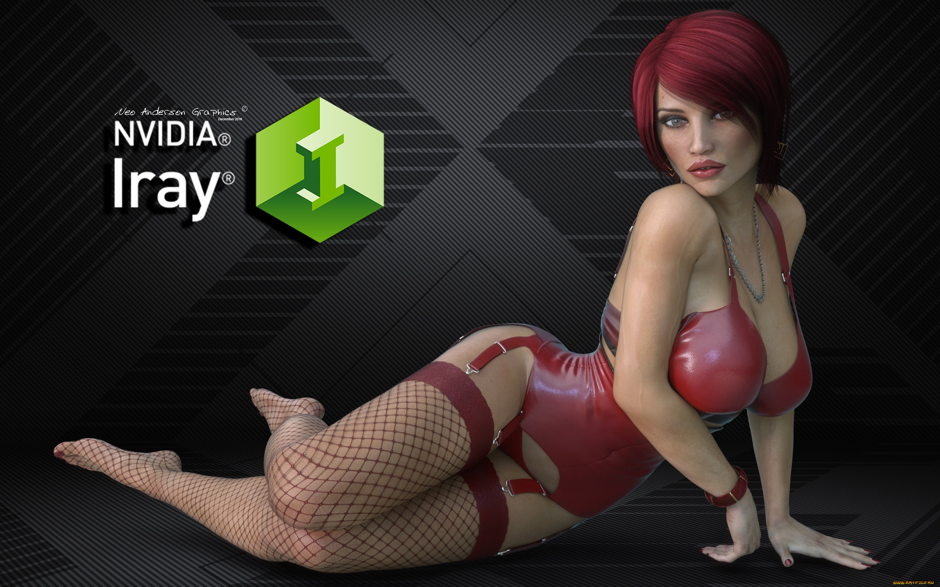 компьютеры, nvidia, девушка, взгляд, фон