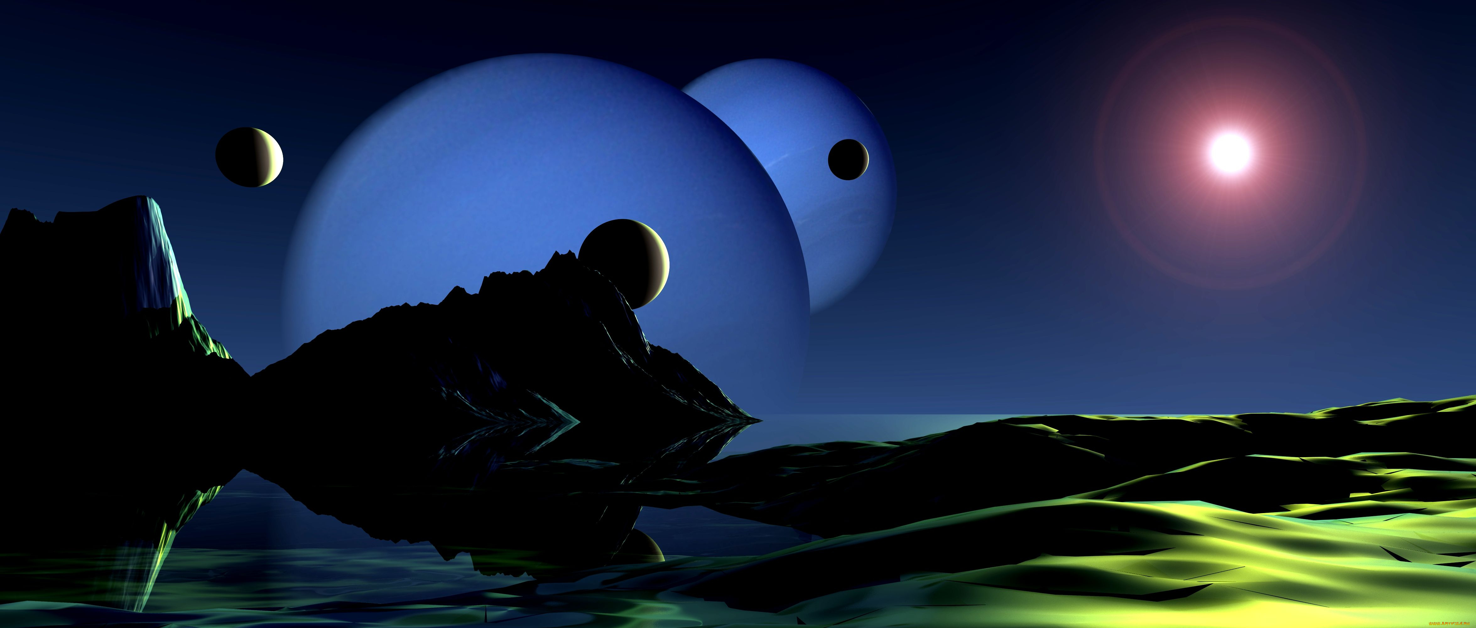 3д, графика, атмосфера, настроение, , atmosphere, , , mood, , планеты, поверхность