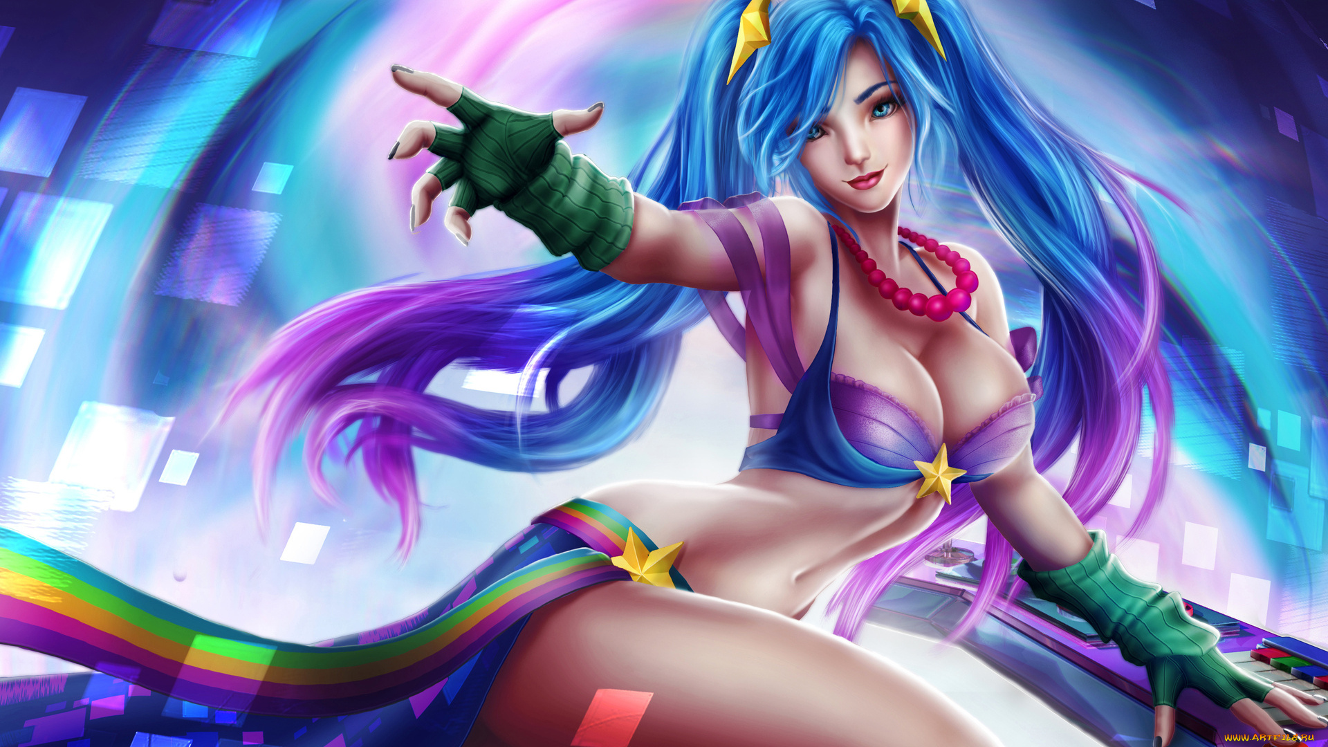 3д, графика, фантазия, , fantasy, взгляд, фон, девушка