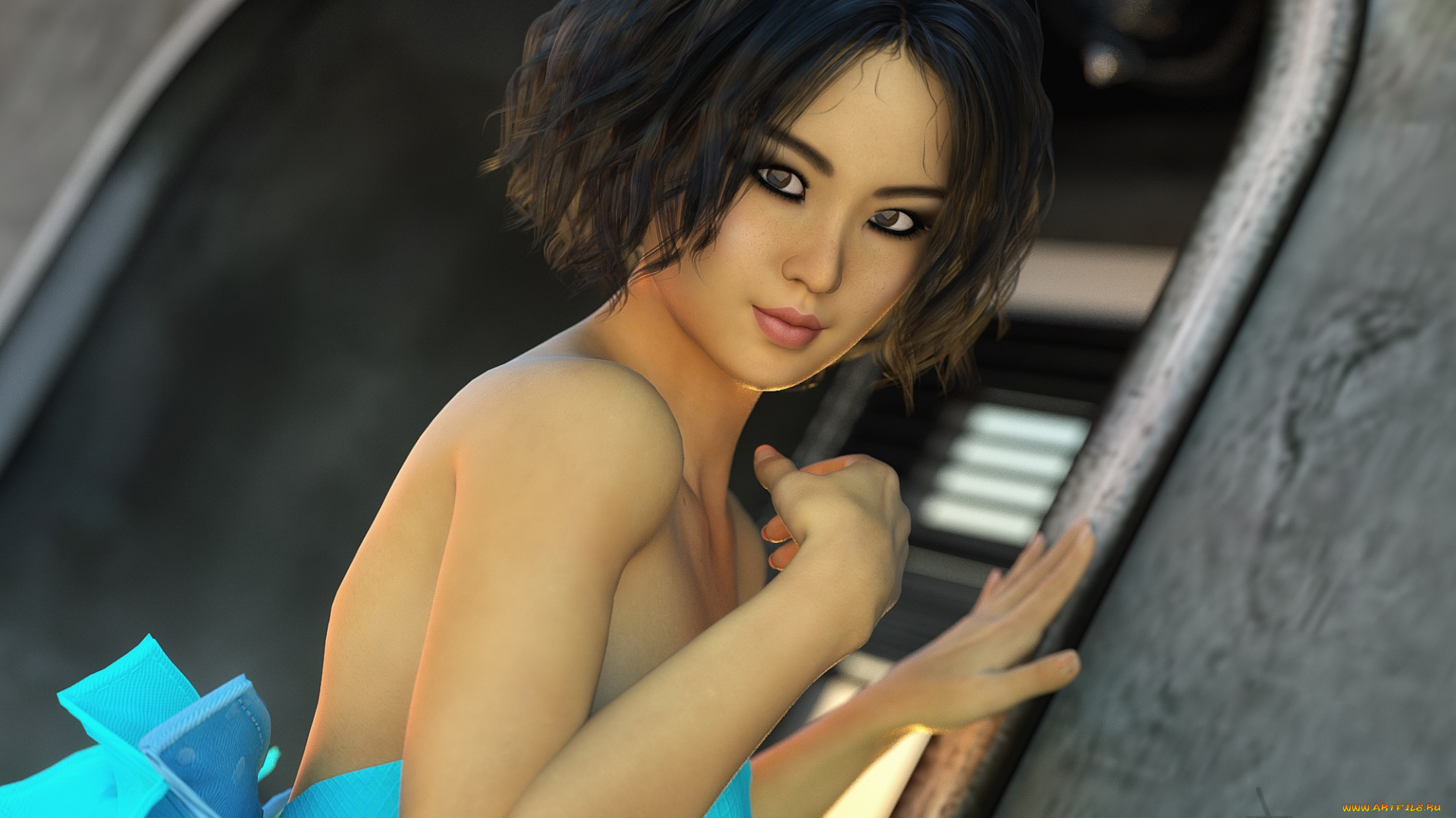 3д, графика, люди, , people, девушка, взгляд, фон