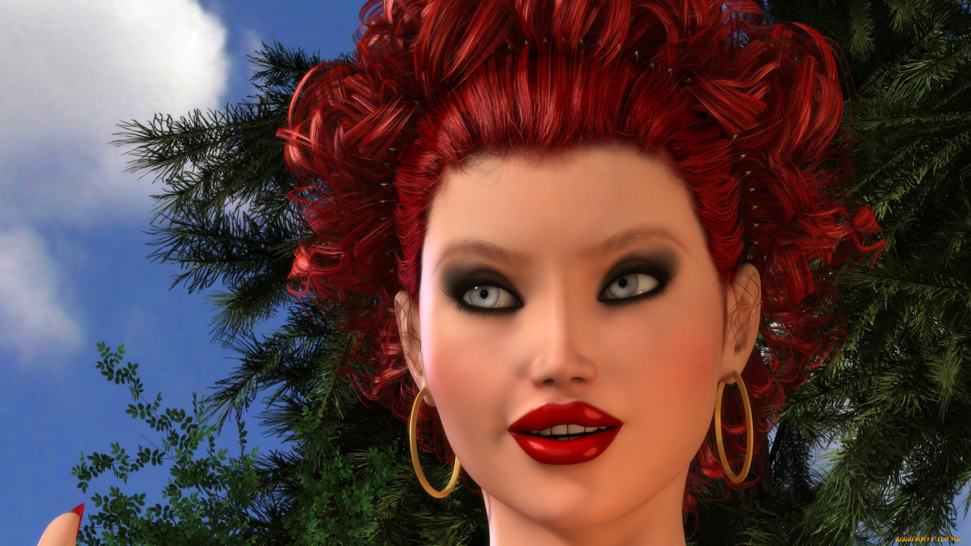 3д, графика, люди, , people, фон, девушка, взгляд