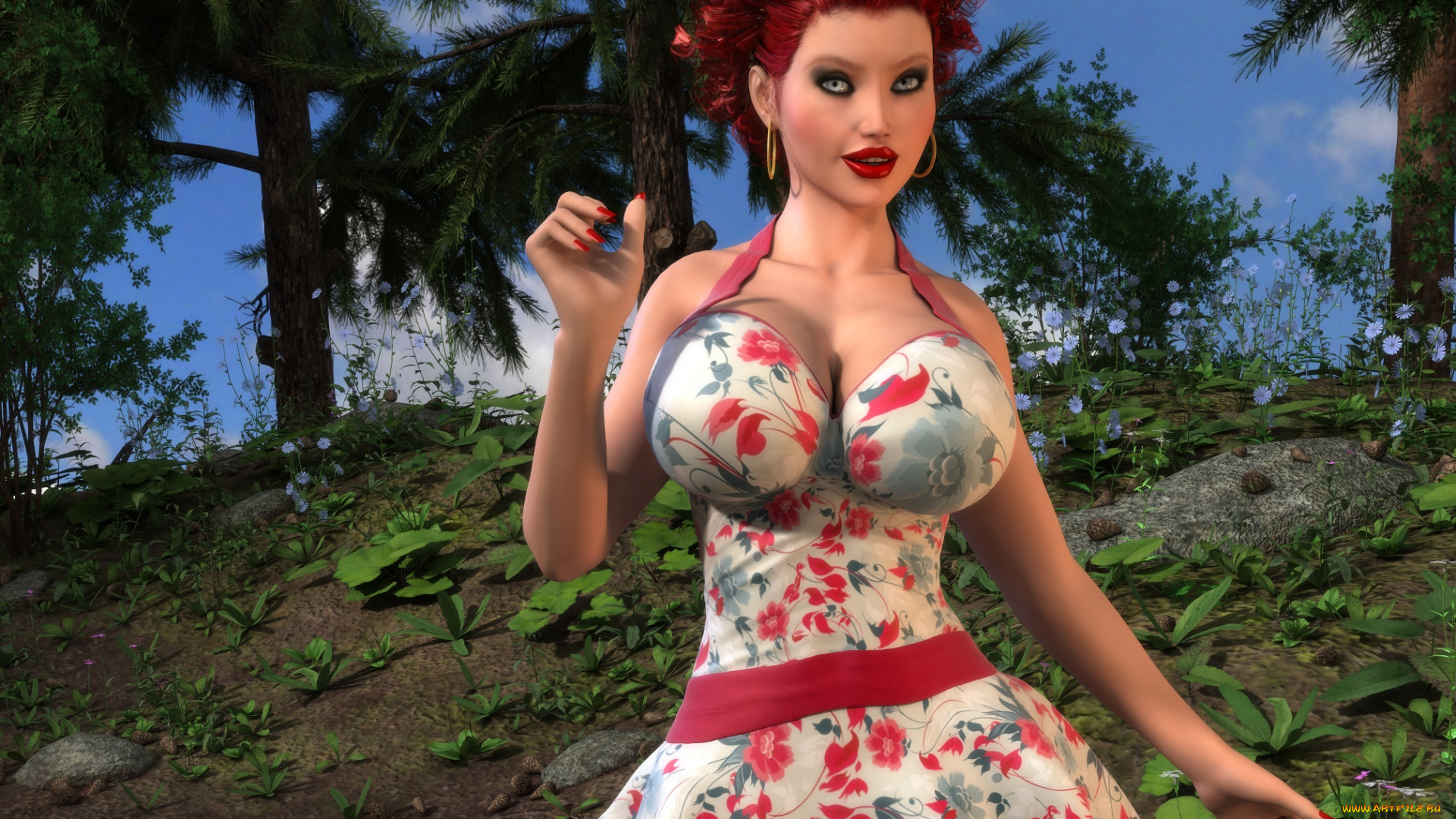 3д, графика, люди, , people, фон, взгляд, девушка