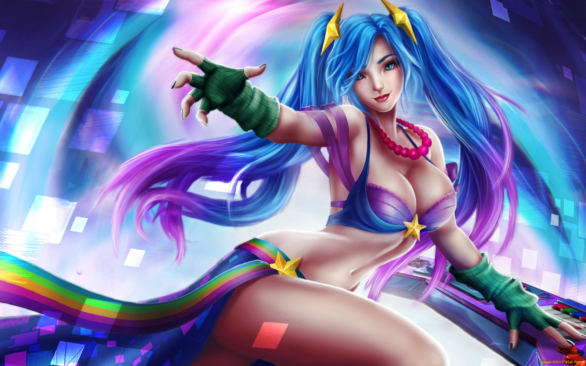 3д, графика, фантазия, , fantasy, взгляд, фон, девушка