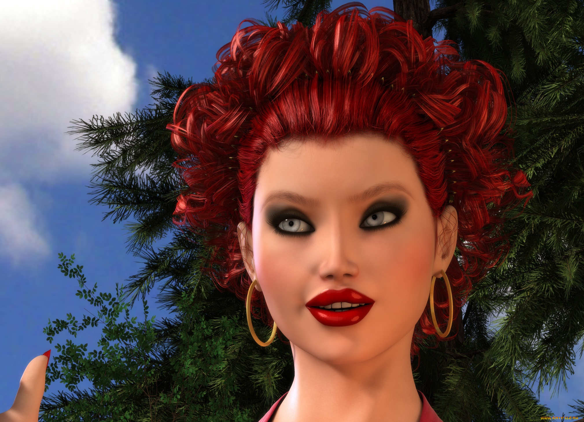 3д, графика, люди, , people, фон, девушка, взгляд