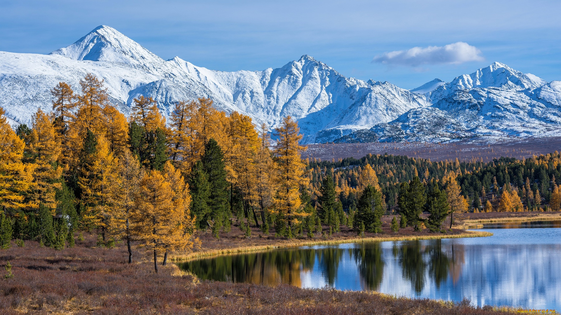 природа, пейзажи, горный, алтай, россия, озеро, киделю, алтайские, горы