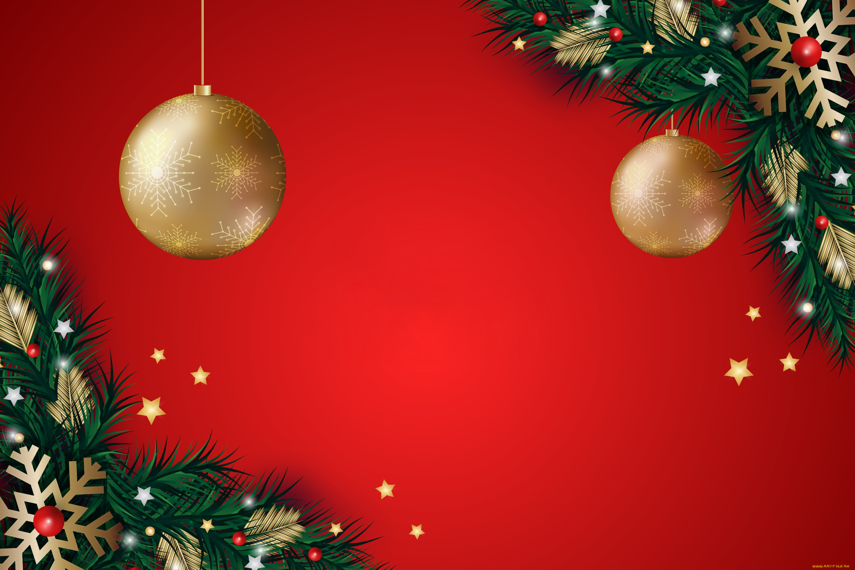 праздничные, векторная, графика, , новый, год, фон, шары