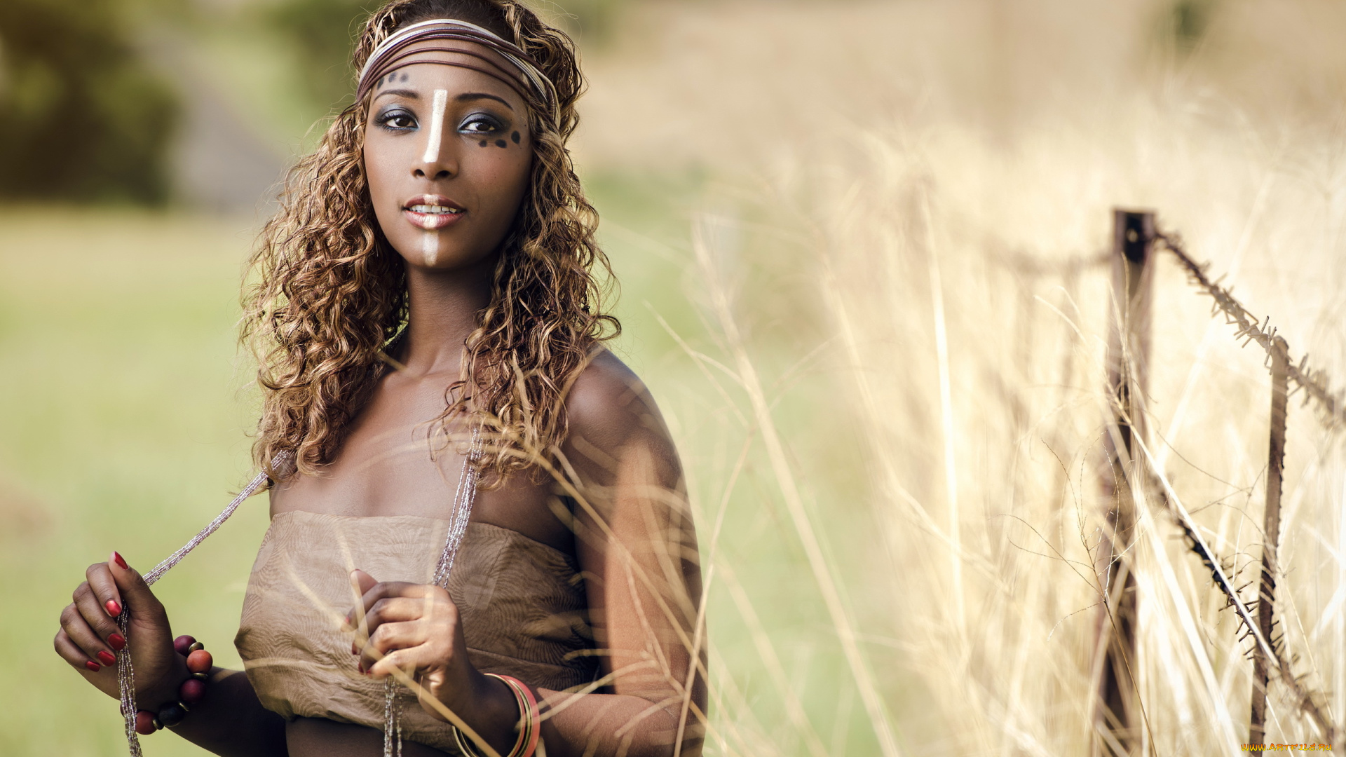 девушки, -unsort, , креатив, грим, девушка, макияж, индианка, природа, красотка, взгляд, поза, латино