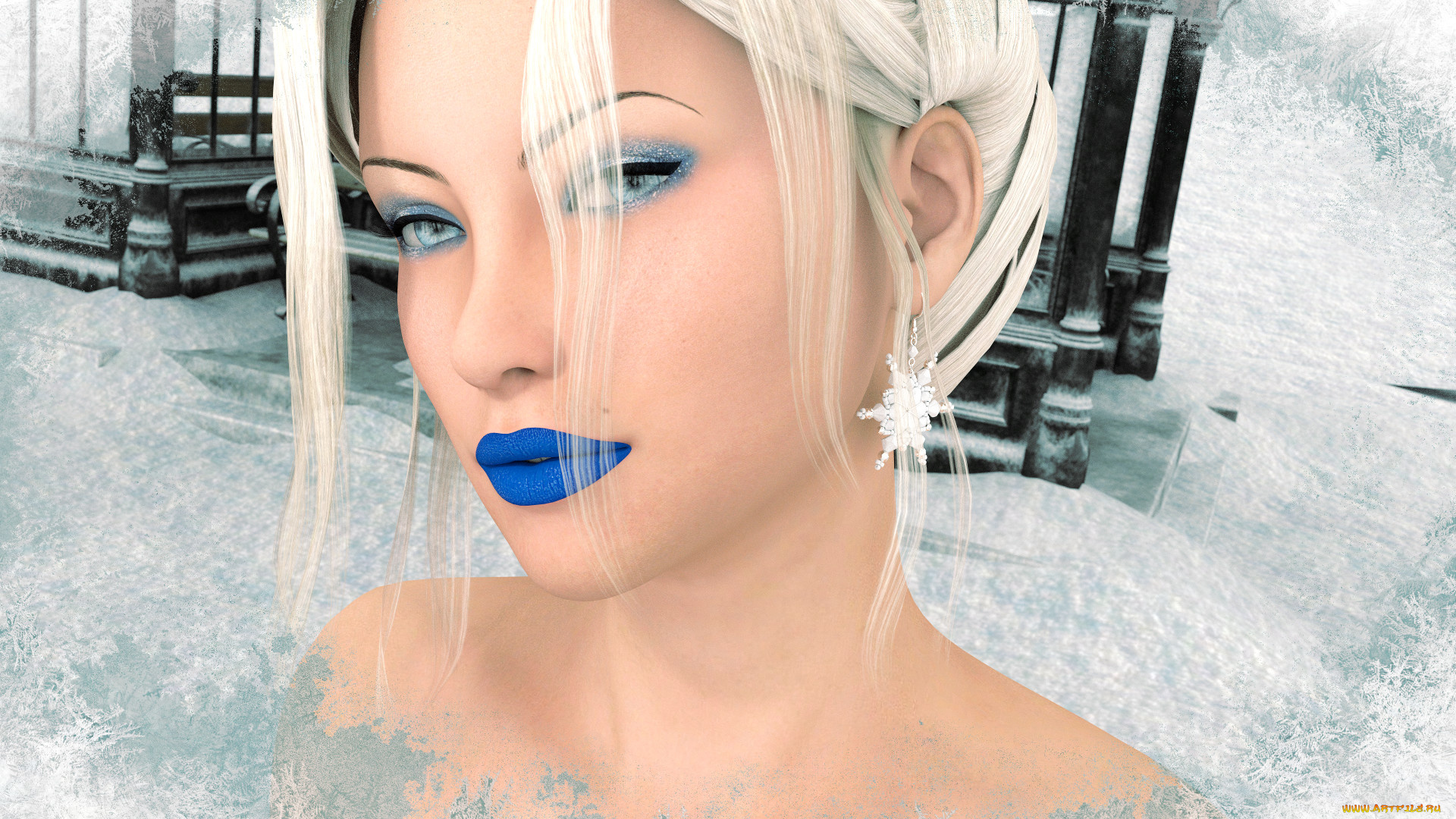 3д, графика, портрет, , portraits, девушка, фон, взгляд