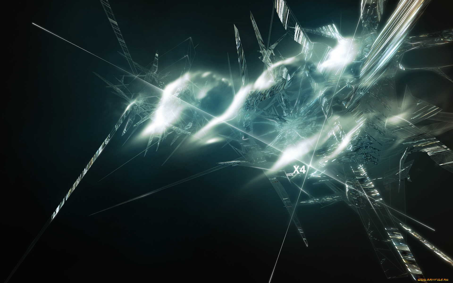 3д, графика, абстракция, , abstract, полосы, туман