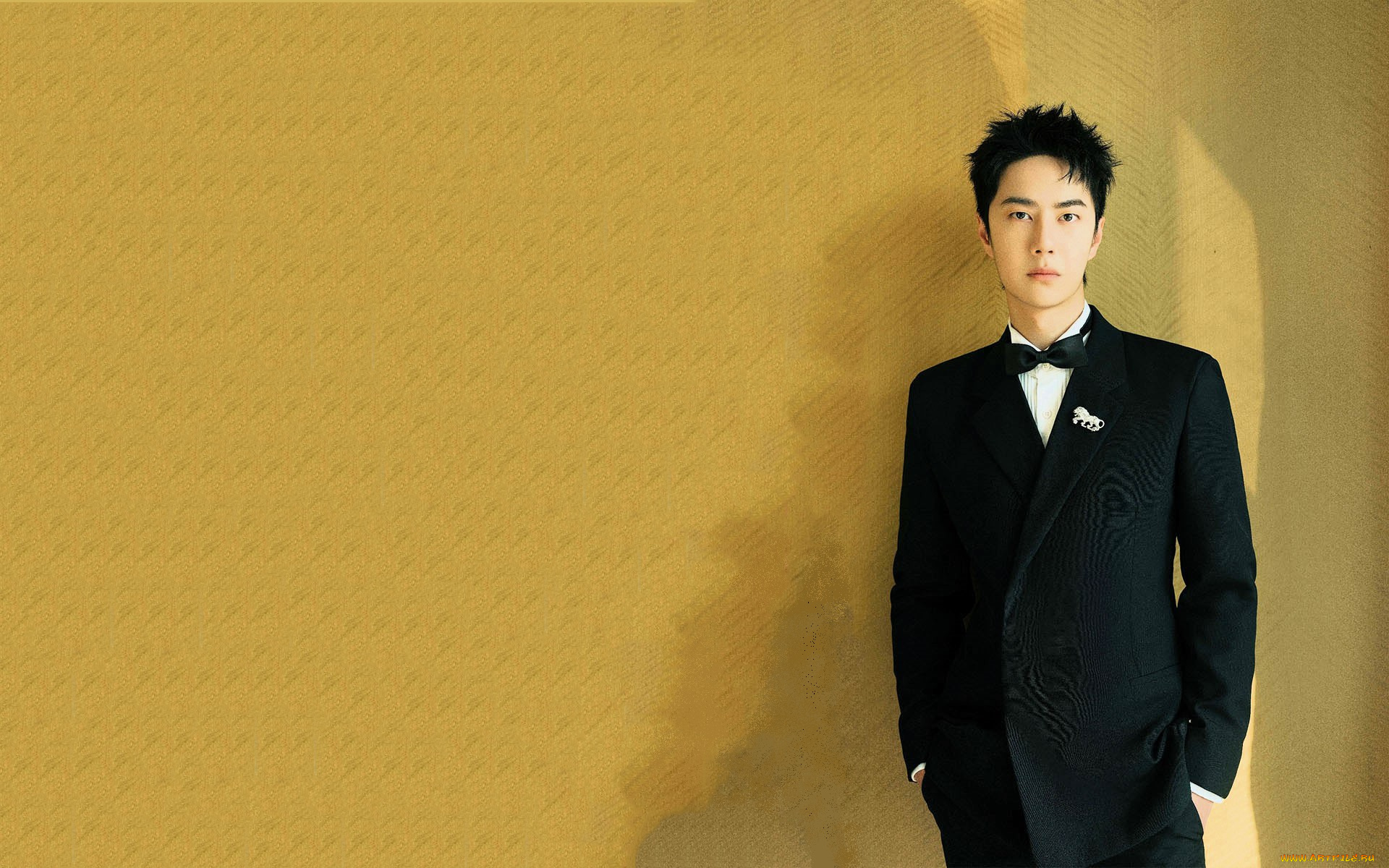 мужчины, wang, yi, bo, актер, костюм, бабочка