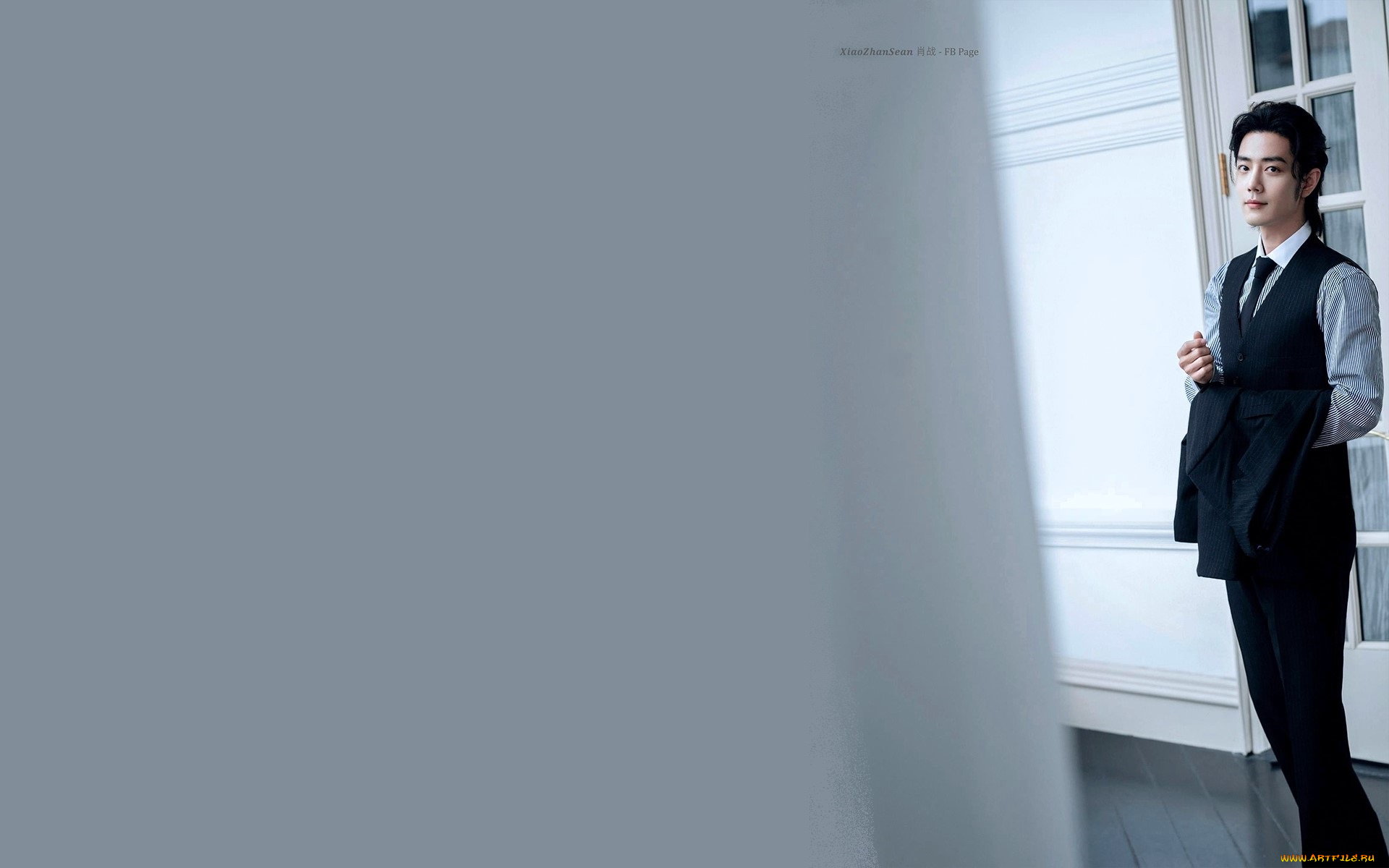 мужчины, xiao, zhan, актер, костюм, здание