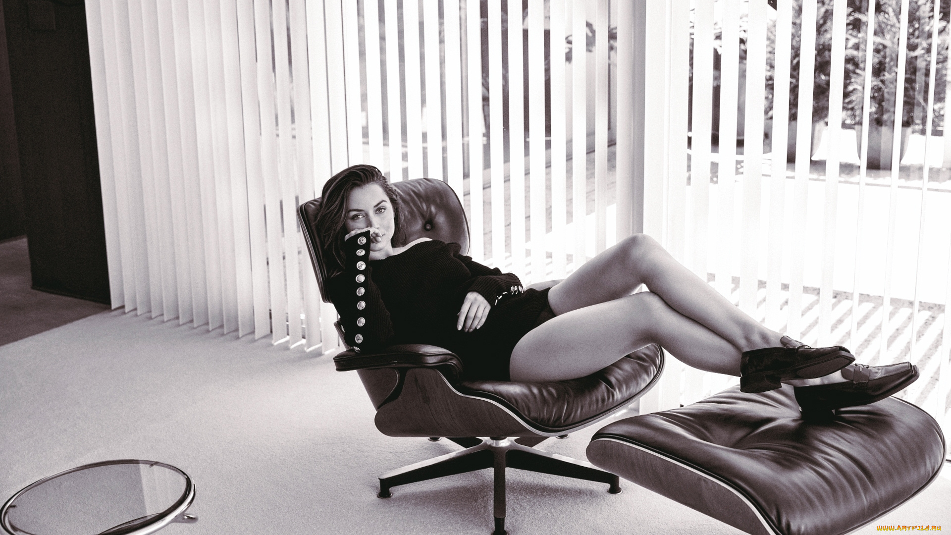 девушки, ana, de, armas, монохром