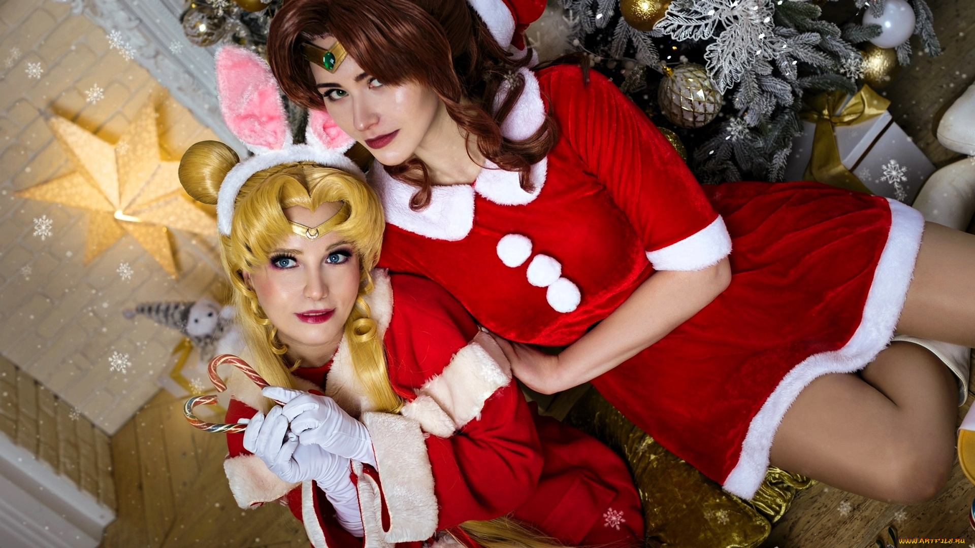 девушки, ира, сокол, образы, косплей, наряды, костюмы, подруги, новый, год, ёлка, подарки