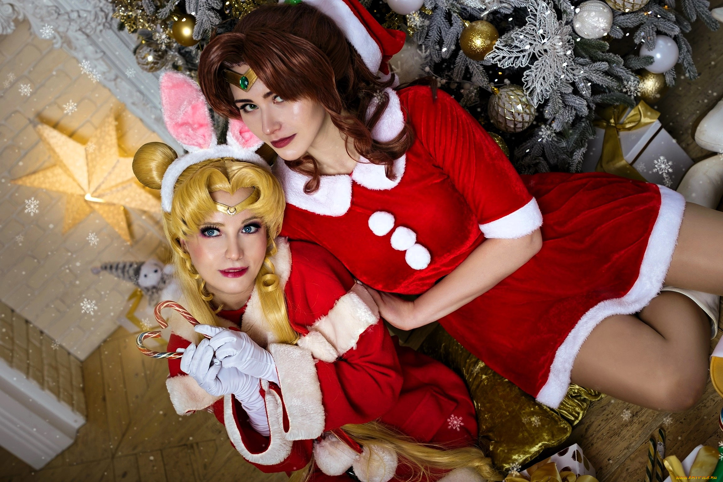 девушки, ира, сокол, образы, косплей, наряды, костюмы, подруги, новый, год, ёлка, подарки