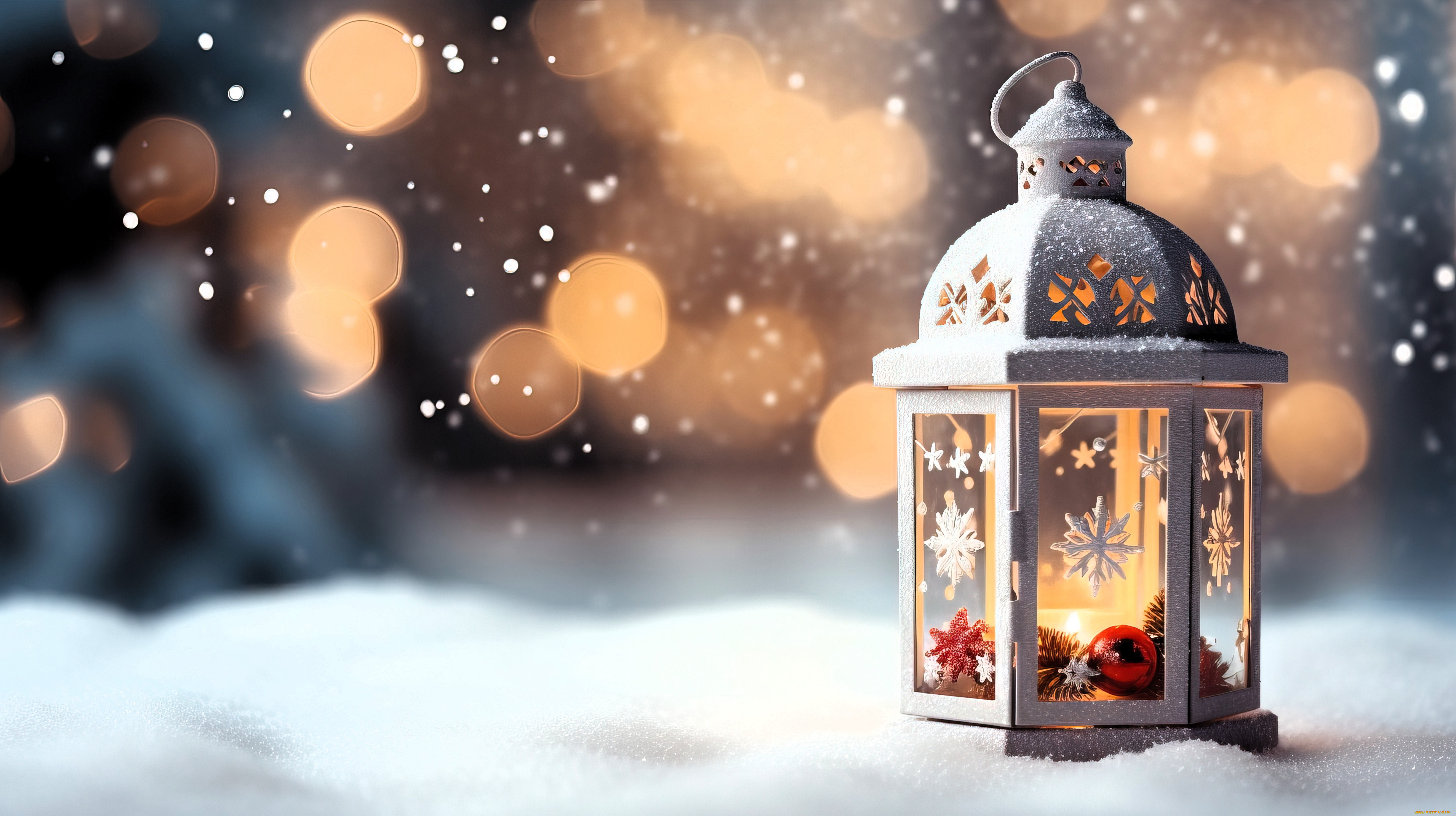 праздничные, -, разное, , новый, год, фонарь, украшения, снег