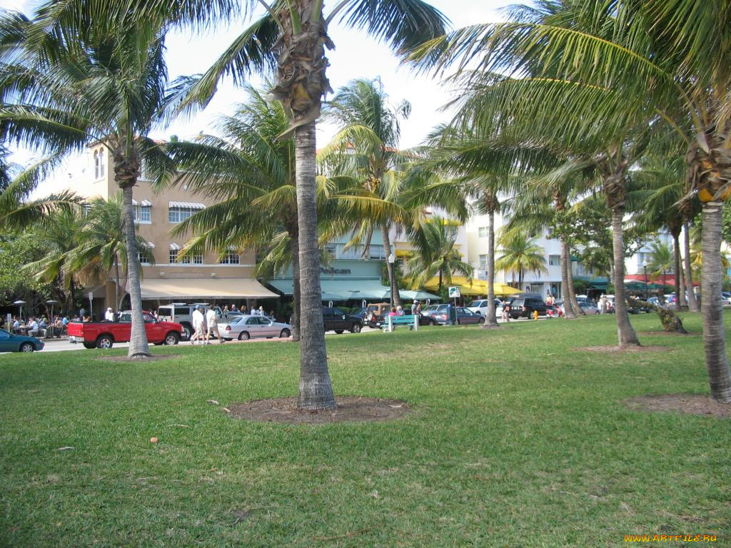 miami, beach, города, другое