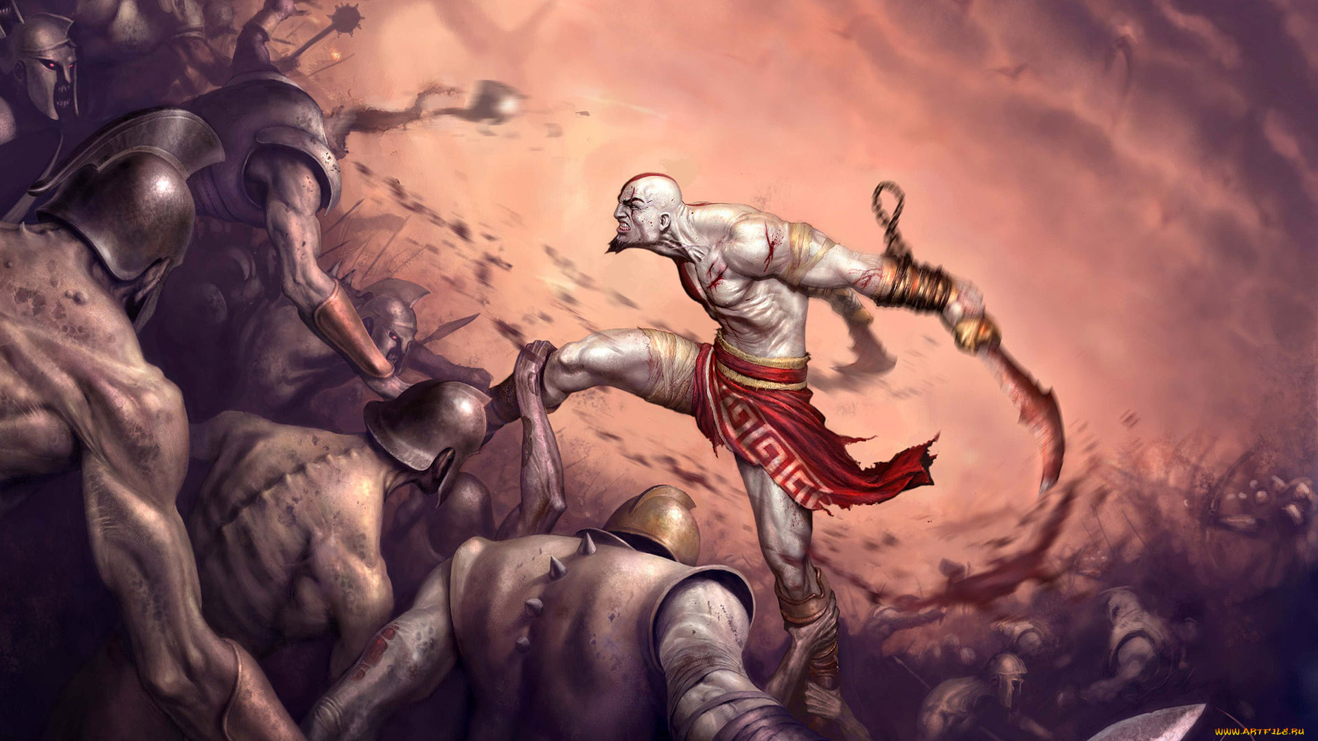 видео, игры, god, of, war, ii