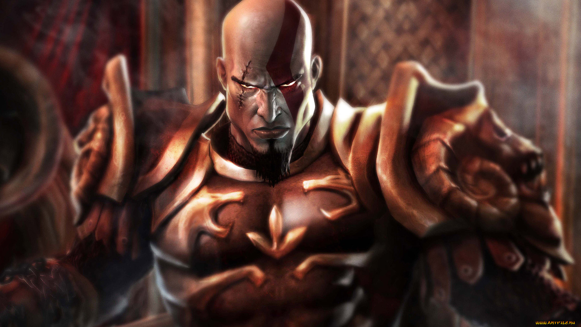 видео, игры, god, of, war, ii