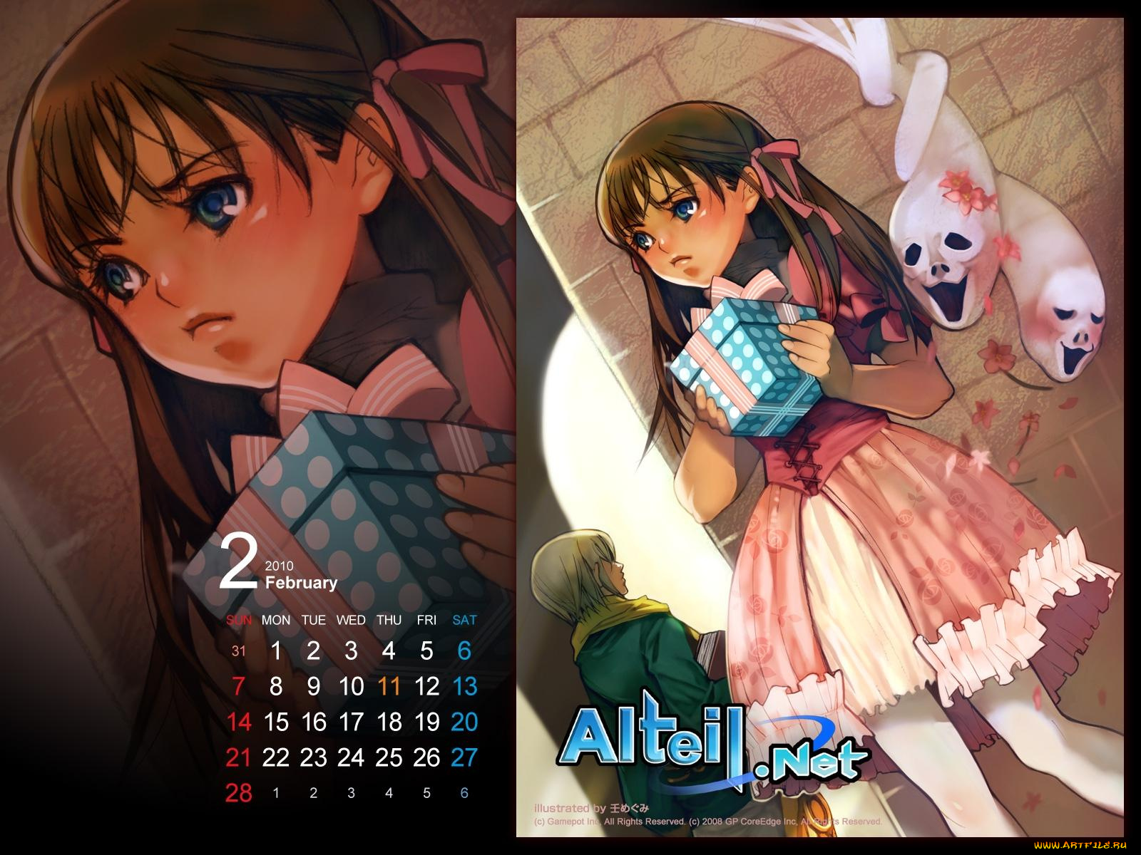 календари, аниме