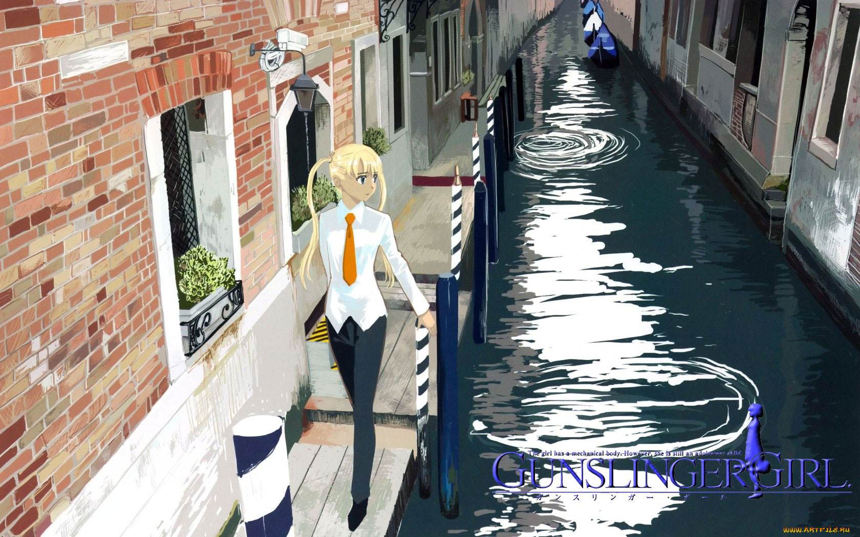 аниме, gun, slinger, girl