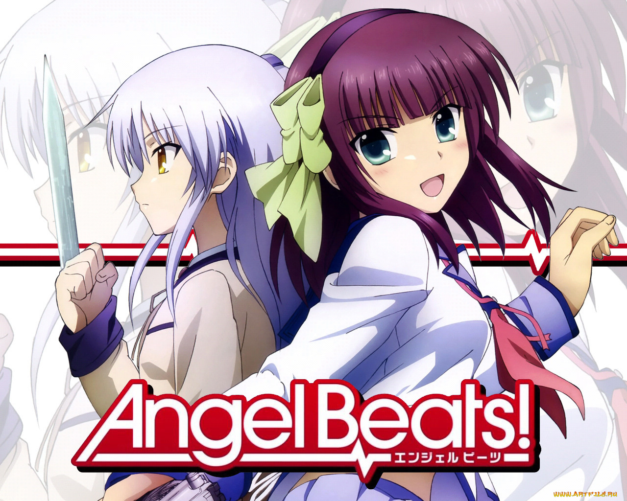 аниме, angel, beats