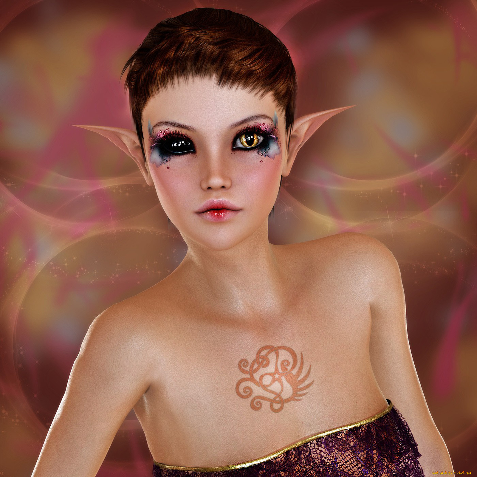 3д, графика, elves, эльфы, эльфочка