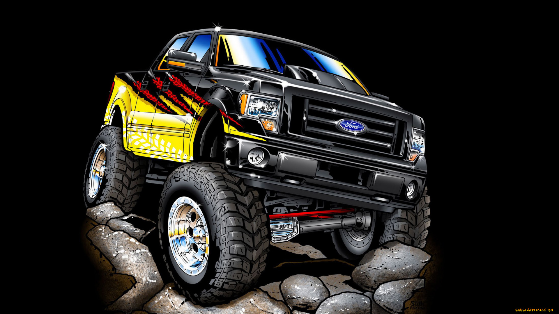 автомобили, рисованные, ford