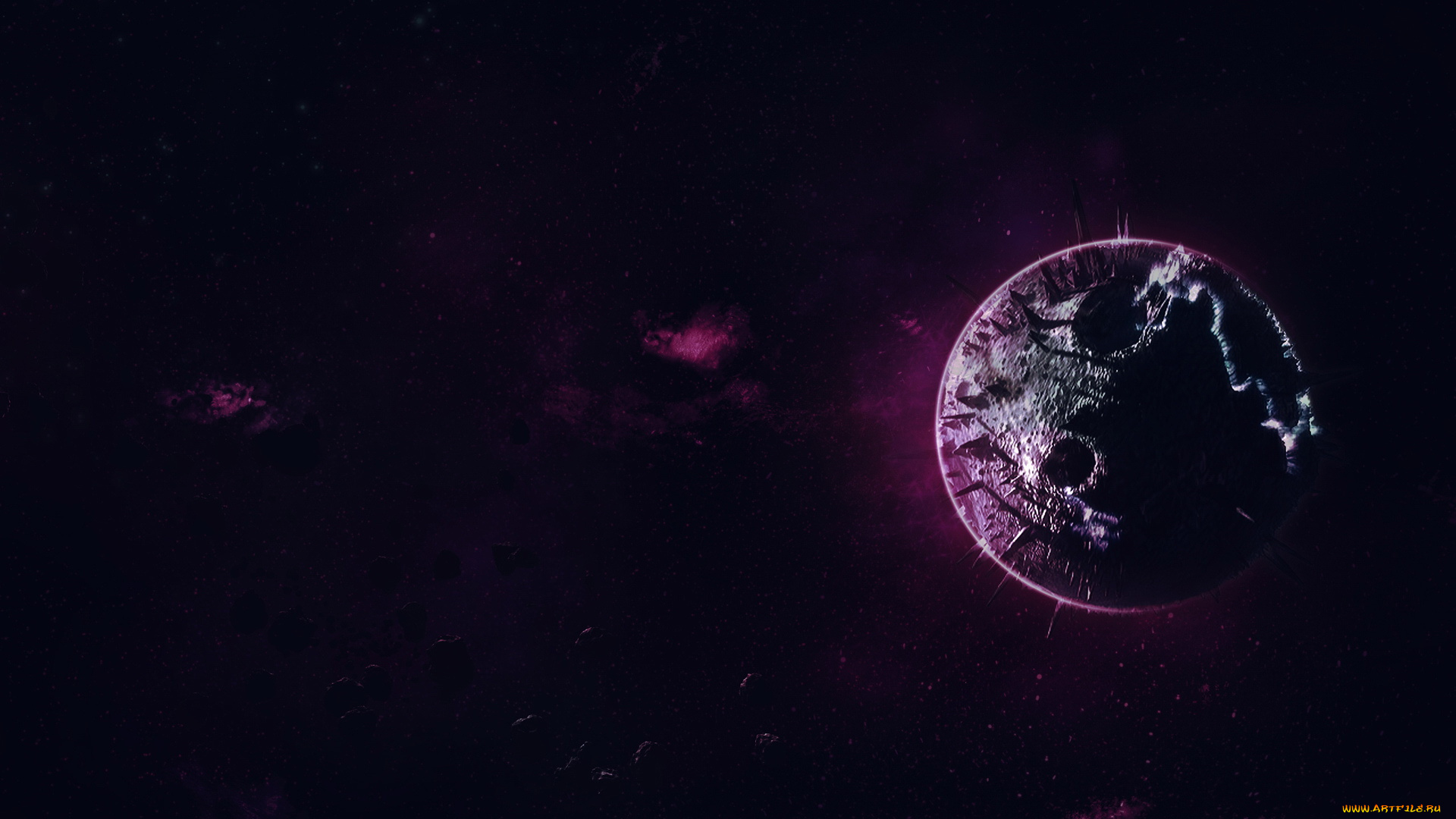 космос, арт, безконечность, вселенная, планета