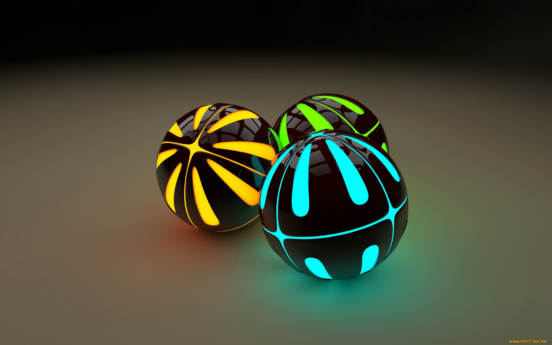 3д, графика, шары