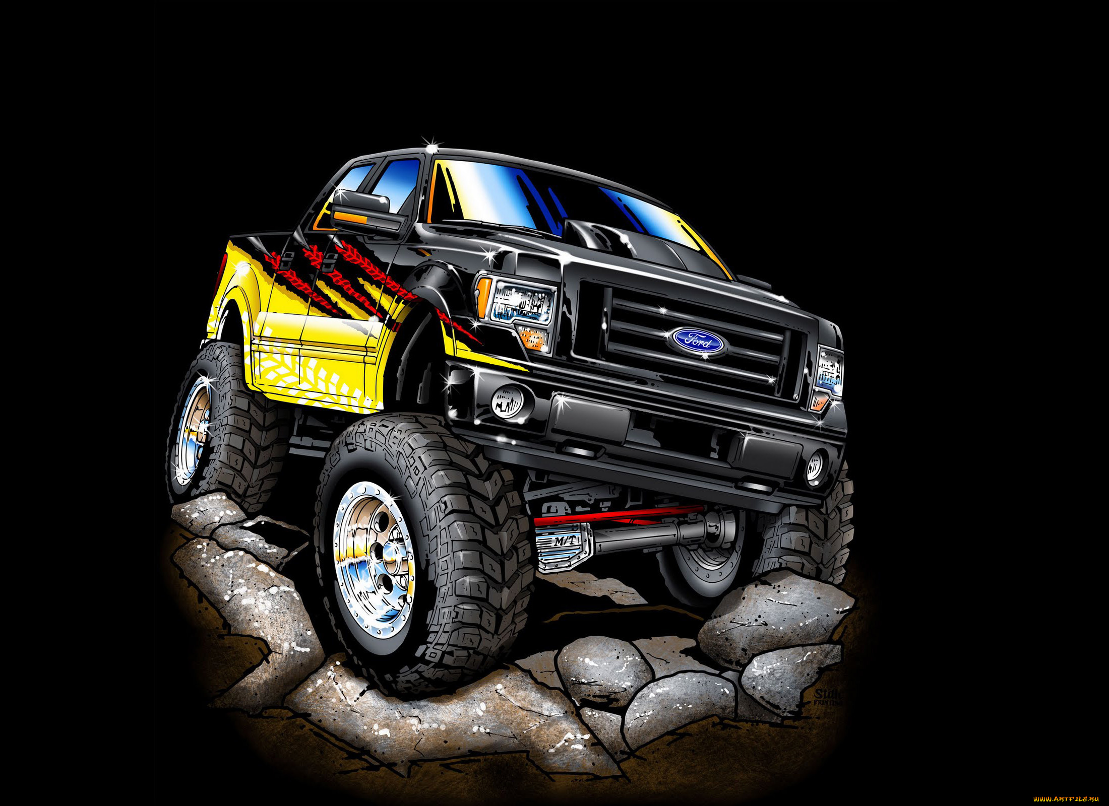 автомобили, рисованные, ford