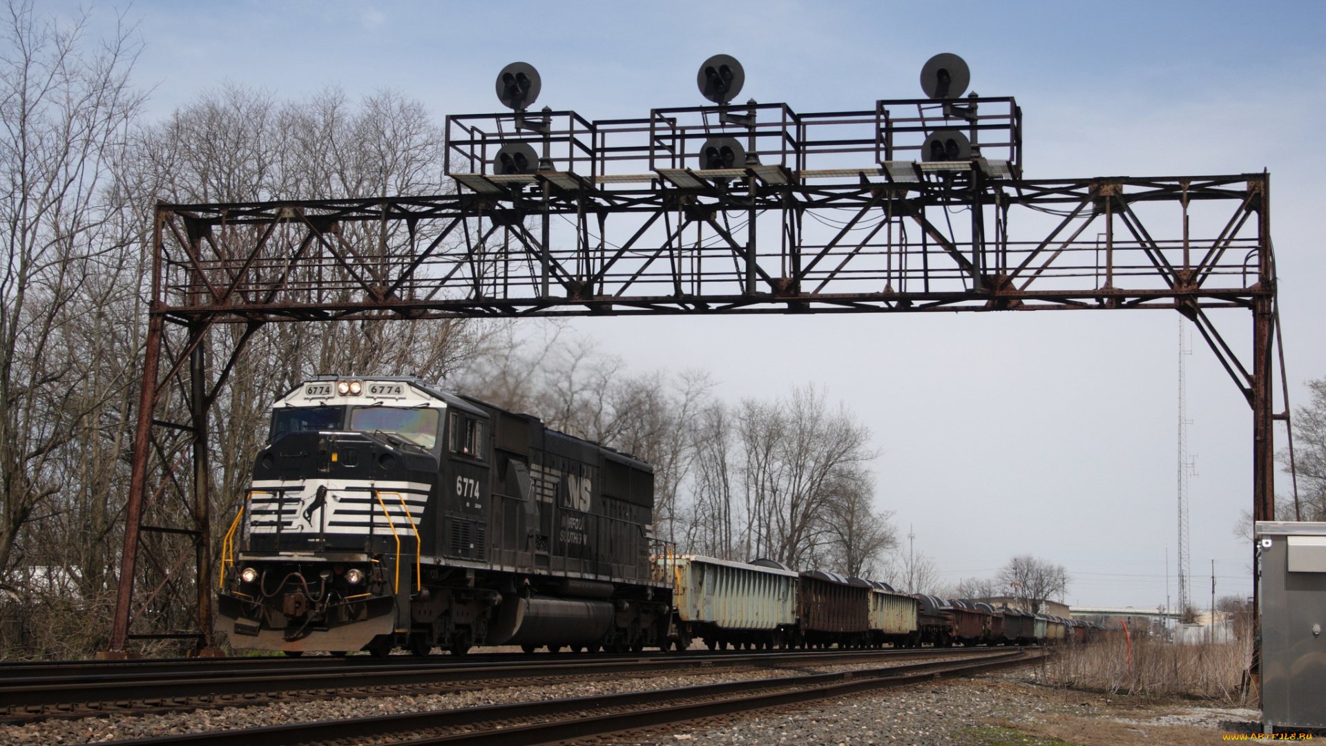 техника, поезда, локомотив, рельсы, состав