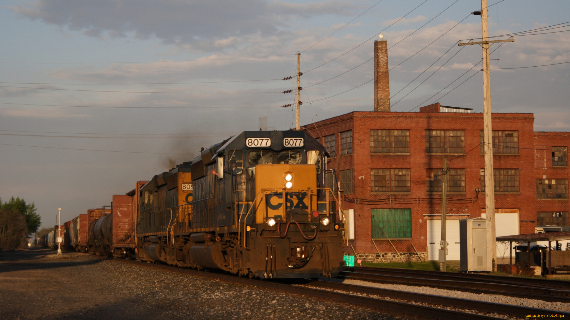 техника, поезда, локомотив, рельсы, состав