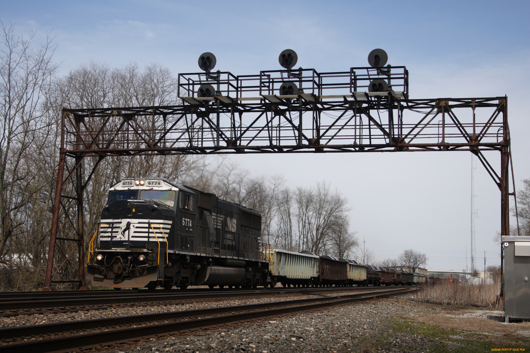 техника, поезда, локомотив, рельсы, состав