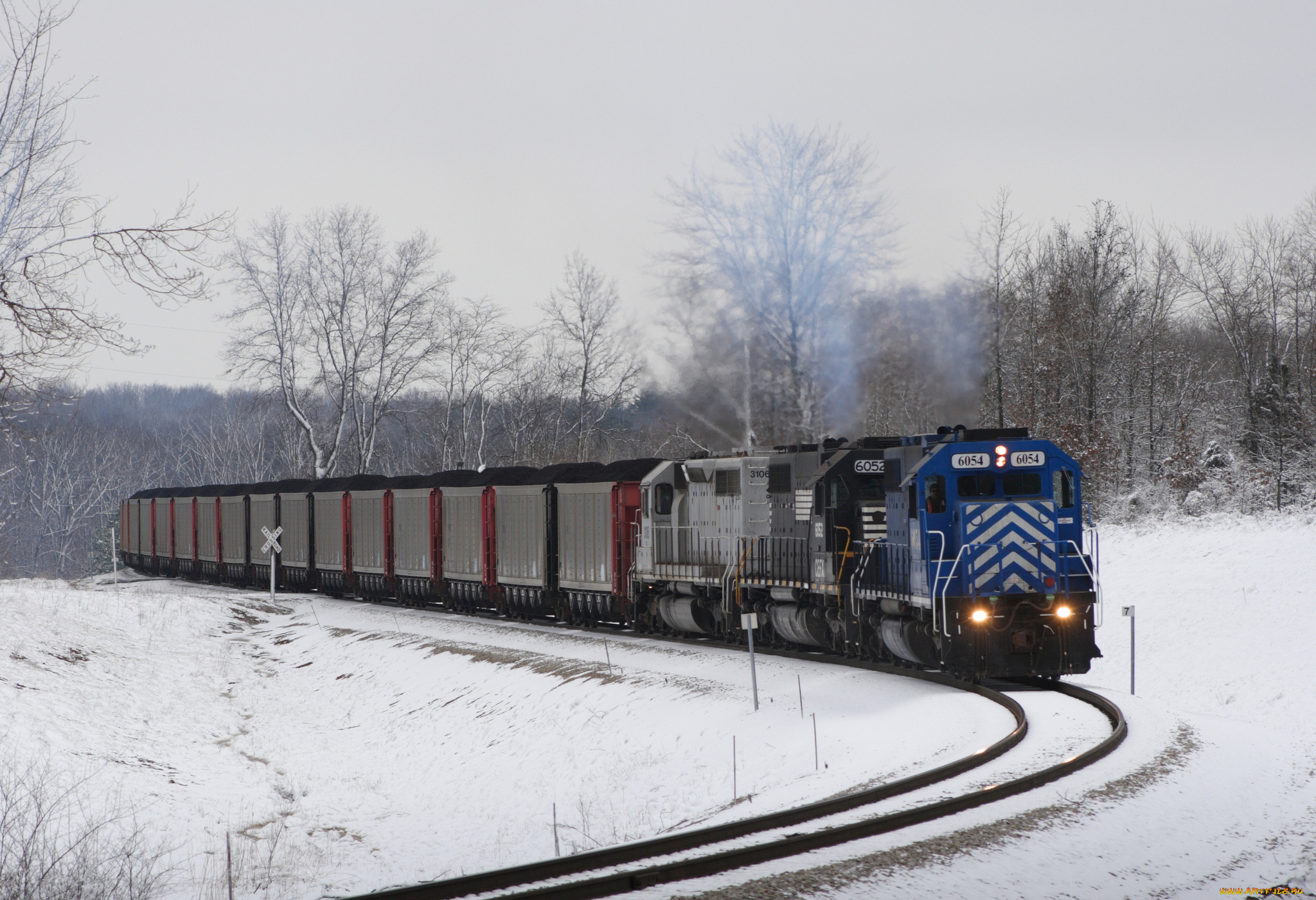 техника, поезда, локомотив, состав, рельсы