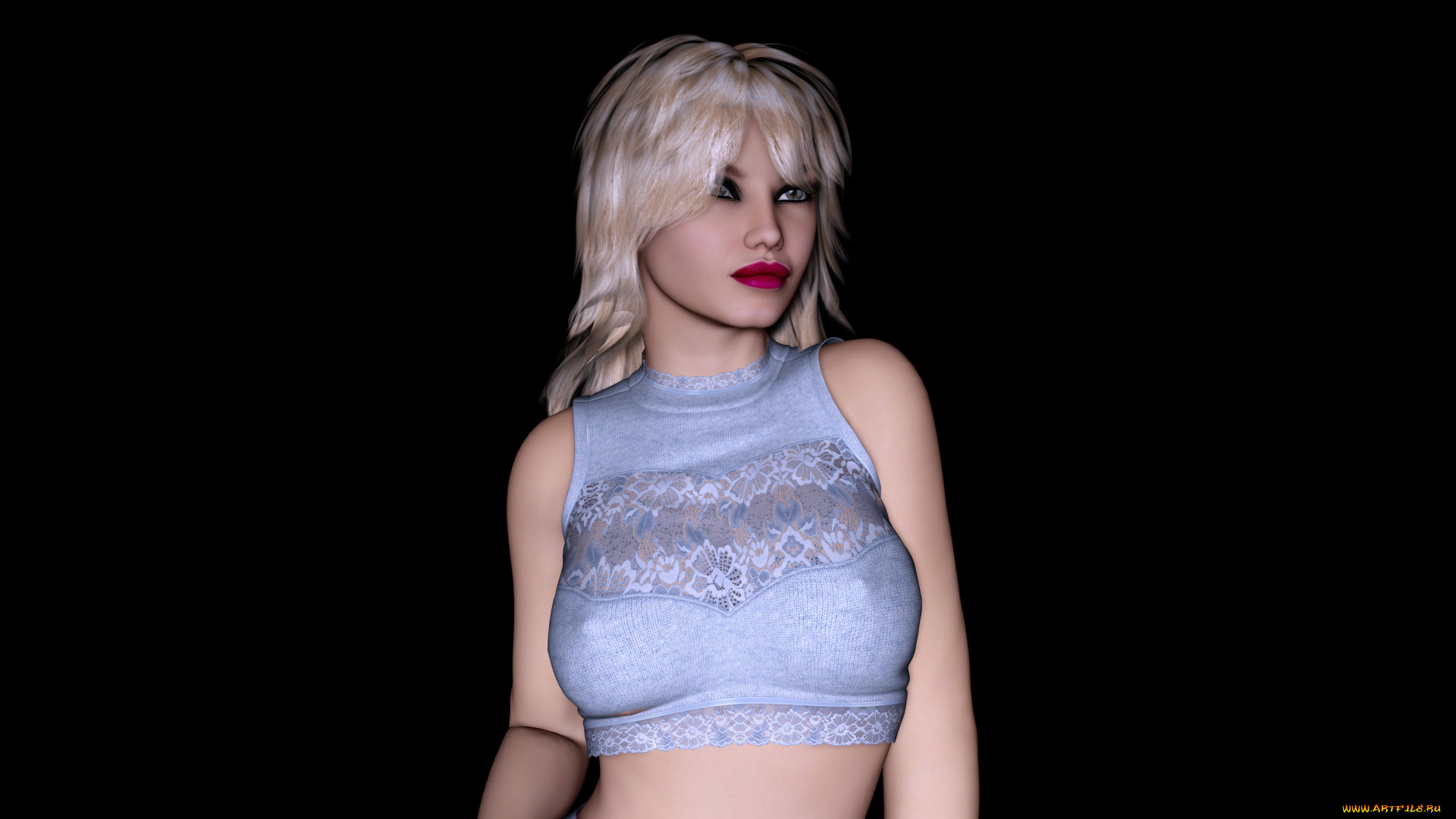 3д, графика, люди, , people, блондинка, фон, взгляд, девушка