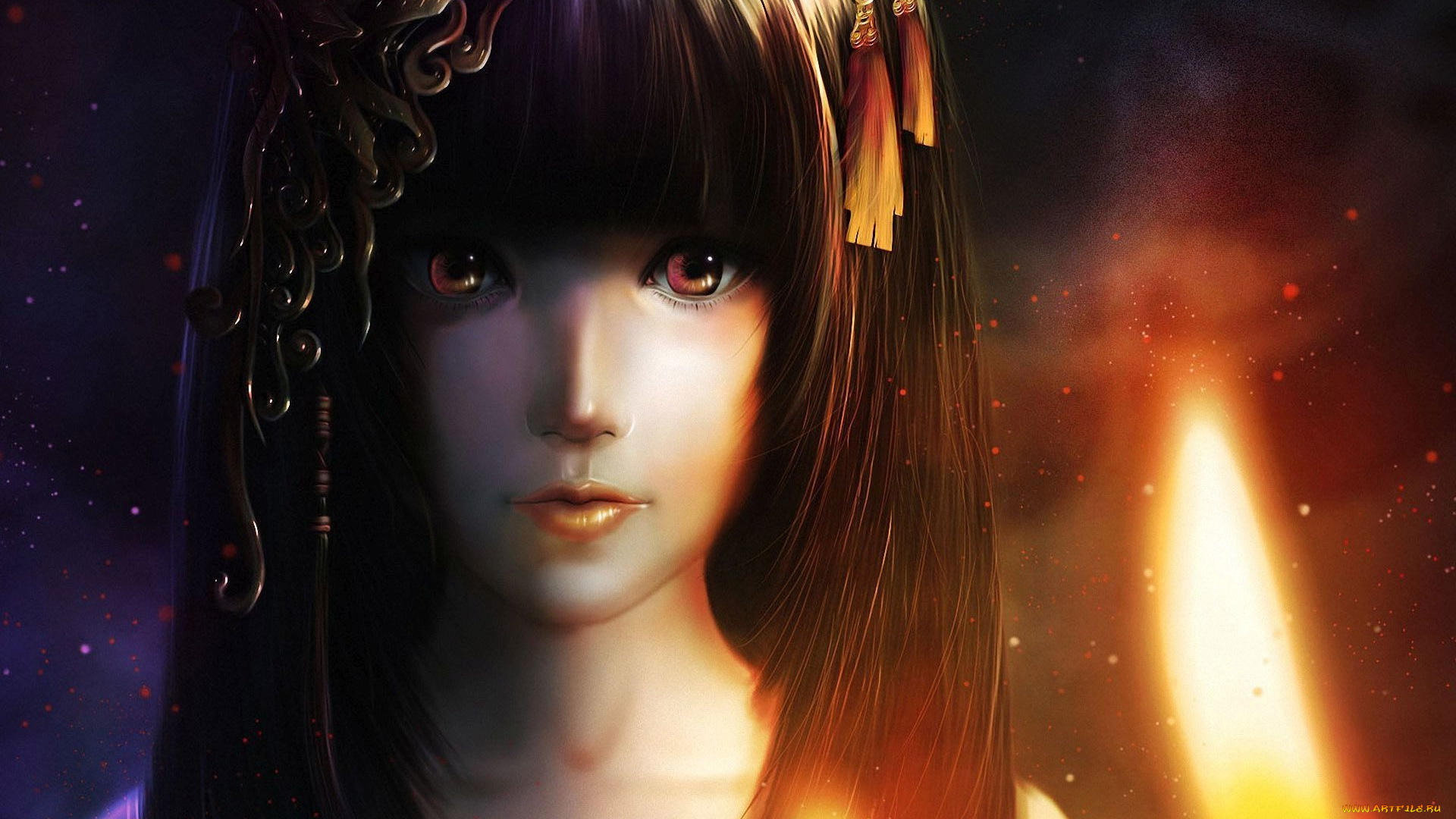 3д, графика, портрет, , portraits, фон, взгляд, девушка