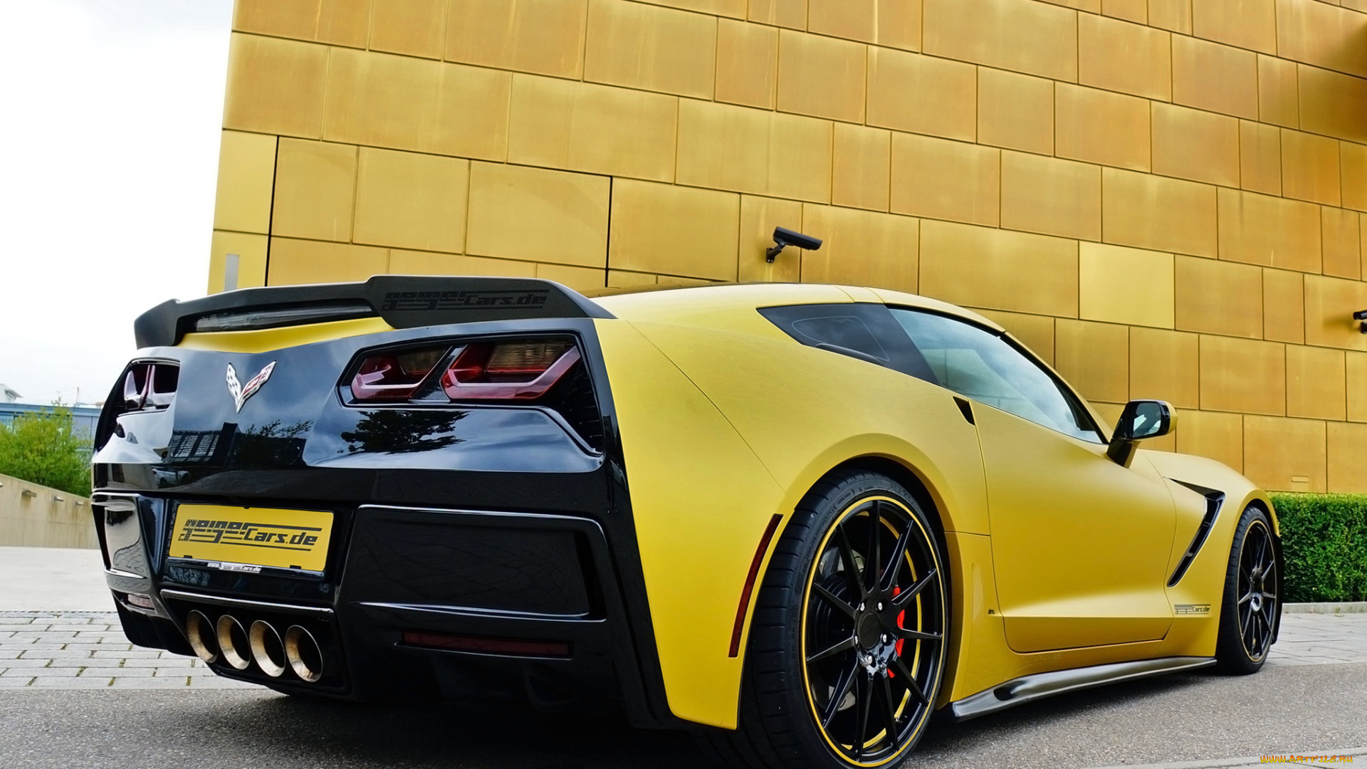 автомобили, chevrolet, corvette, желтый, c7, 2014г, coupe, stingray, geiger