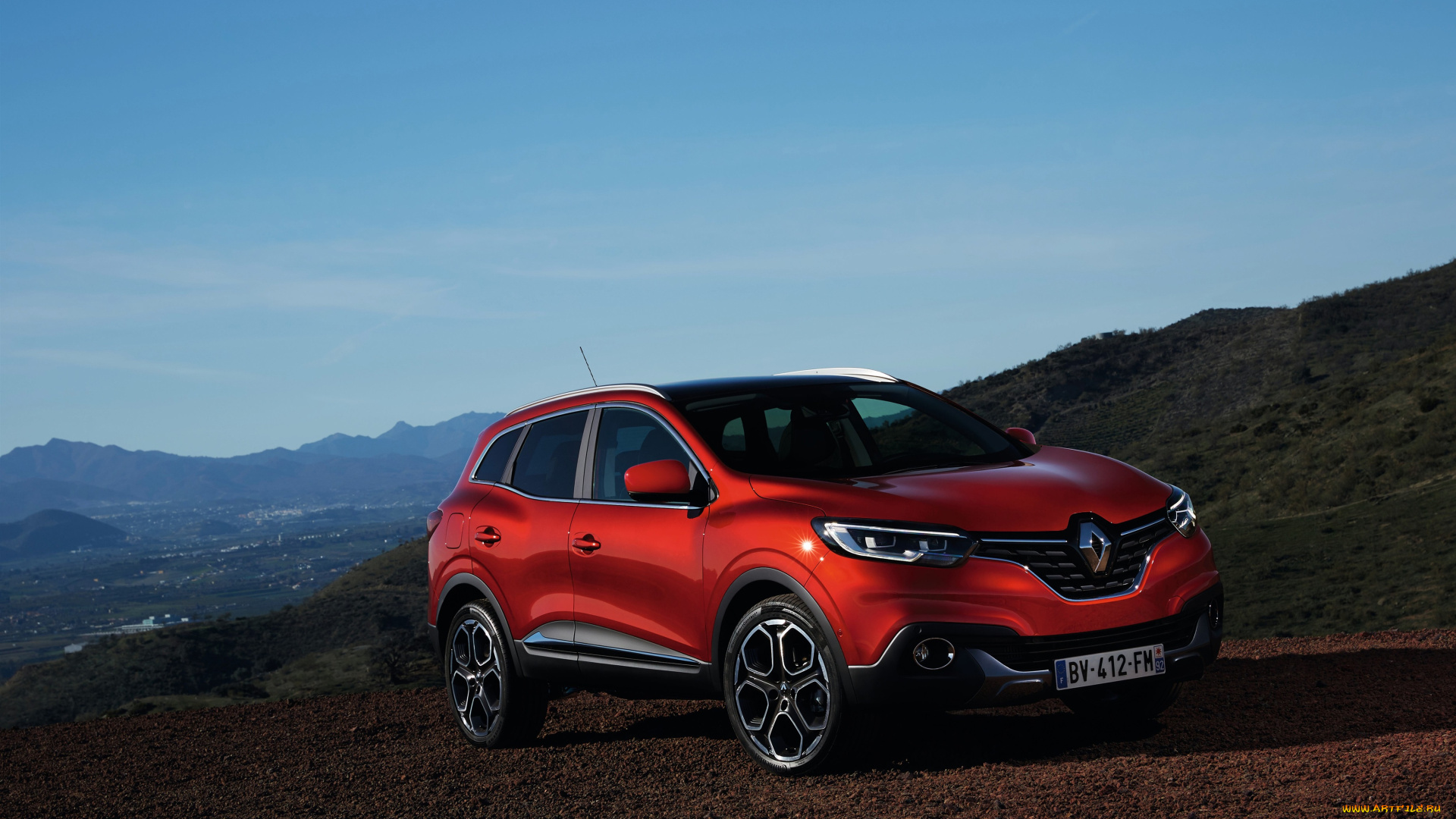 автомобили, renault, красный, 2015г, kadjar
