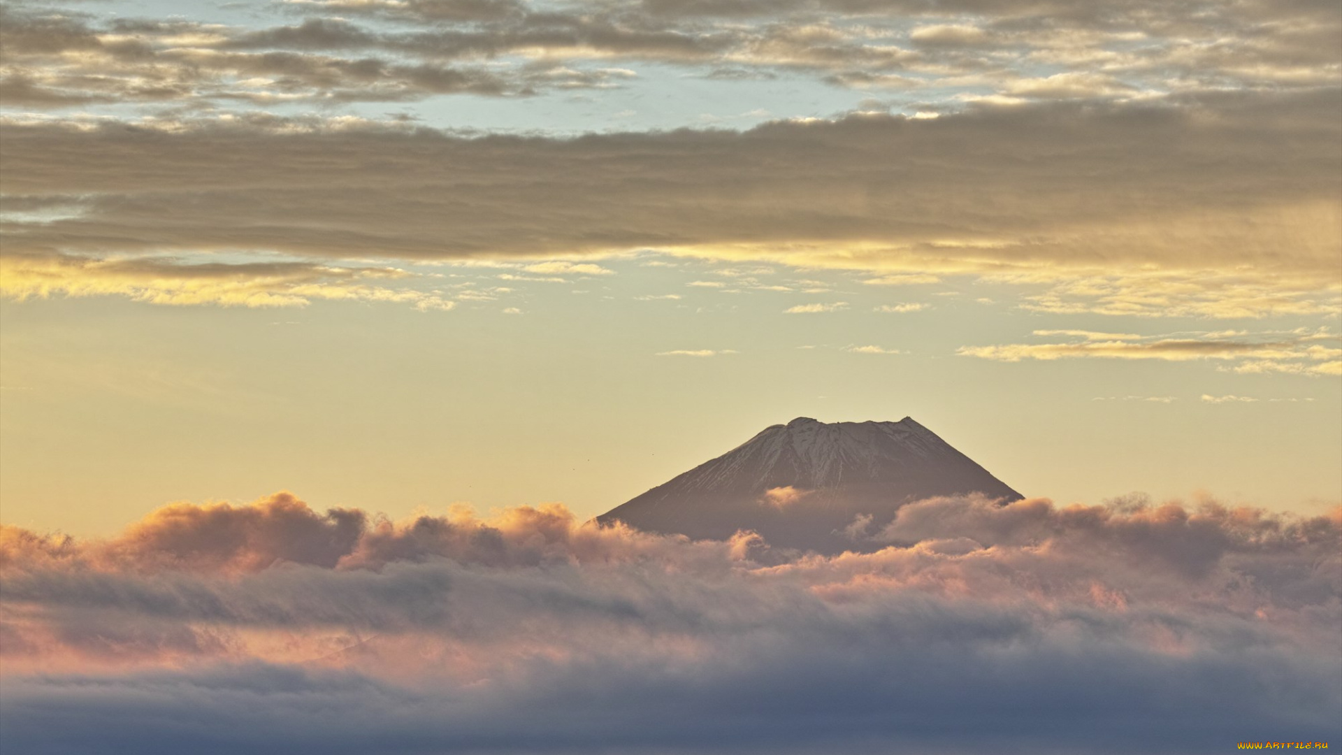 природа, горы, закат, гора, небо, takaten